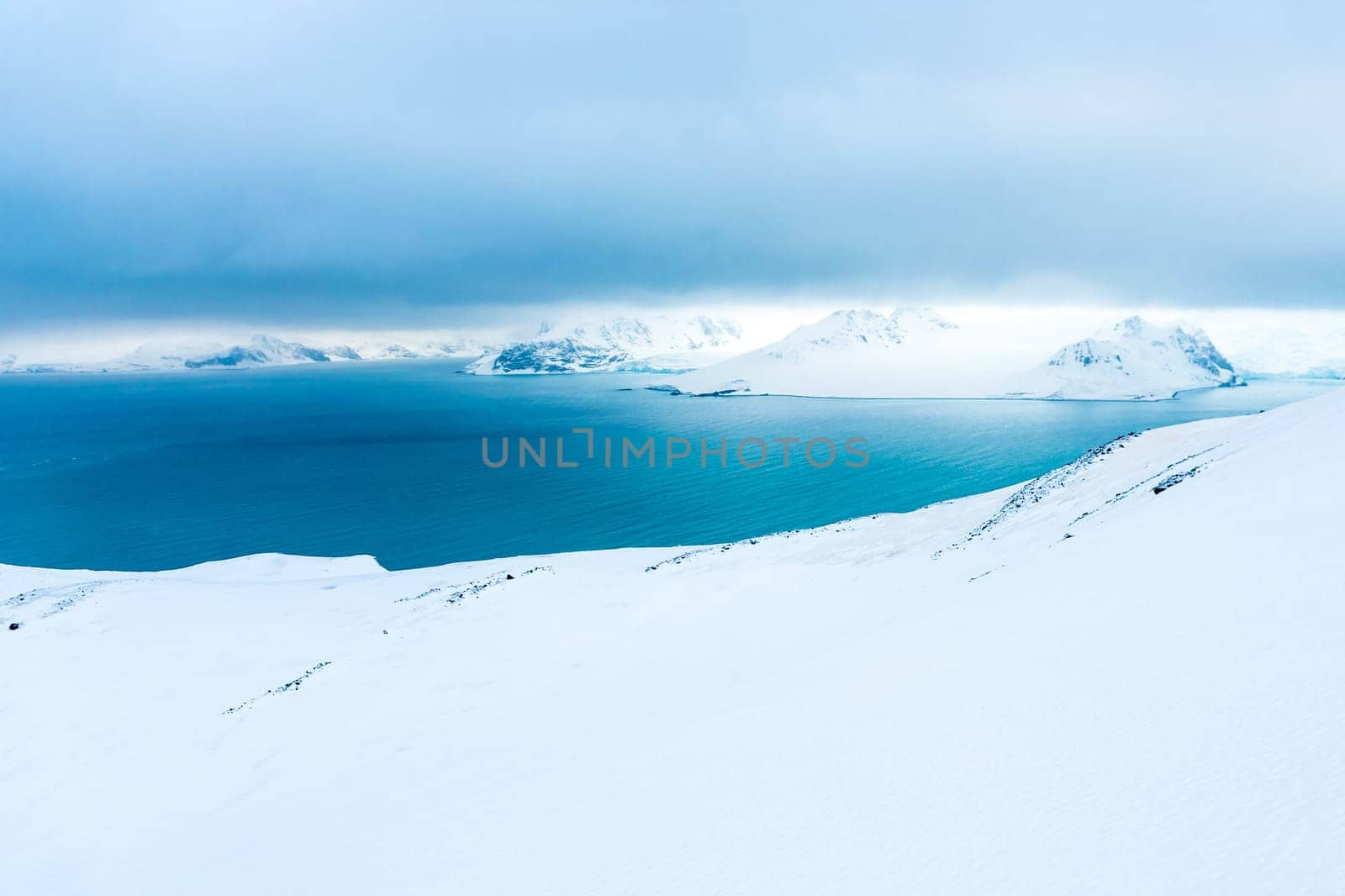 Beautiful landscape and scenery in Antarctica. Freezing