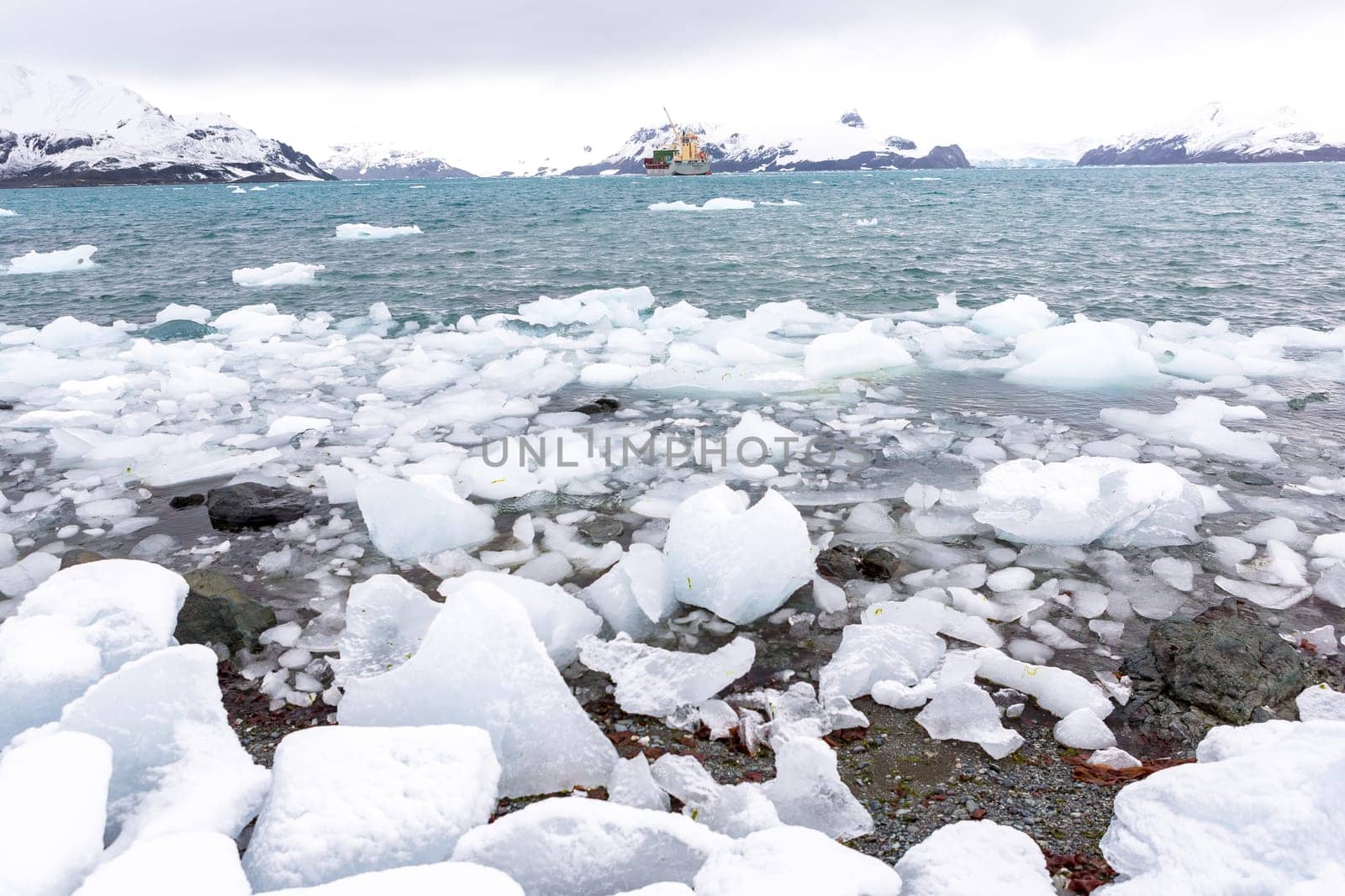 Beautiful landscape and scenery in Antarctica. Freezing