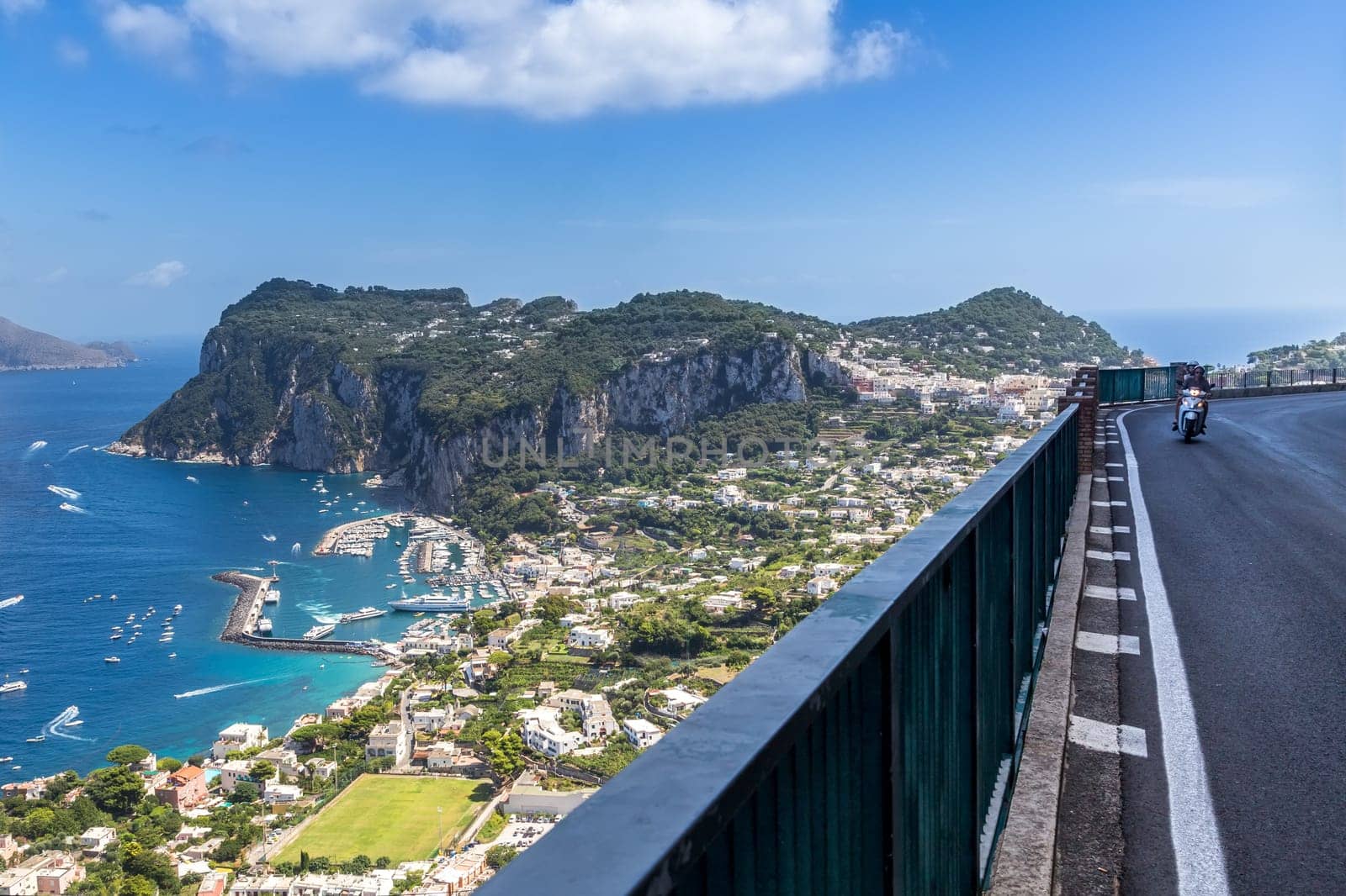 Capri island in a beautiful summer day in Italy
