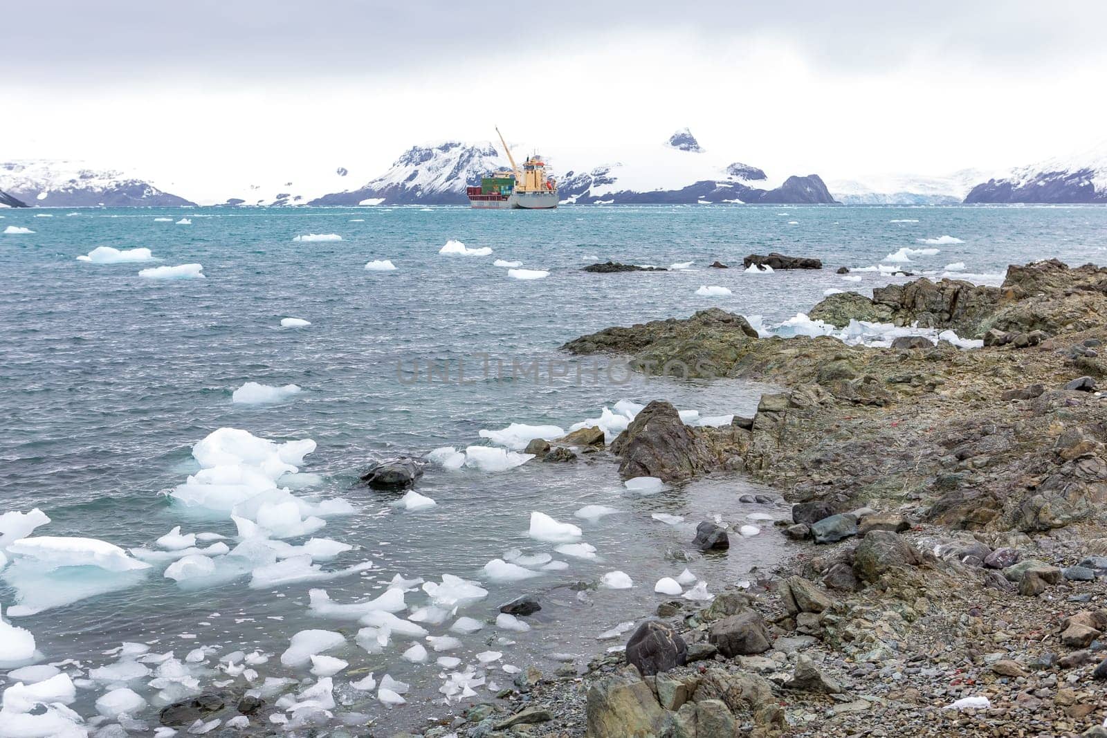 Beautiful landscape and scenery in Antarctica. Freezing
