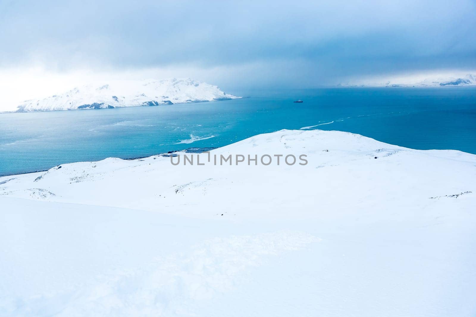 Beautiful landscape and scenery in Antarctica. Freezing