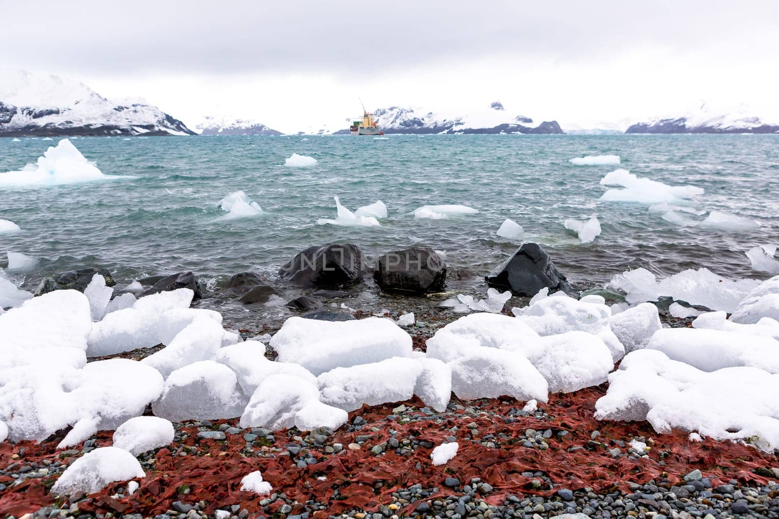 Beautiful landscape and scenery in Antarctica. Freezing