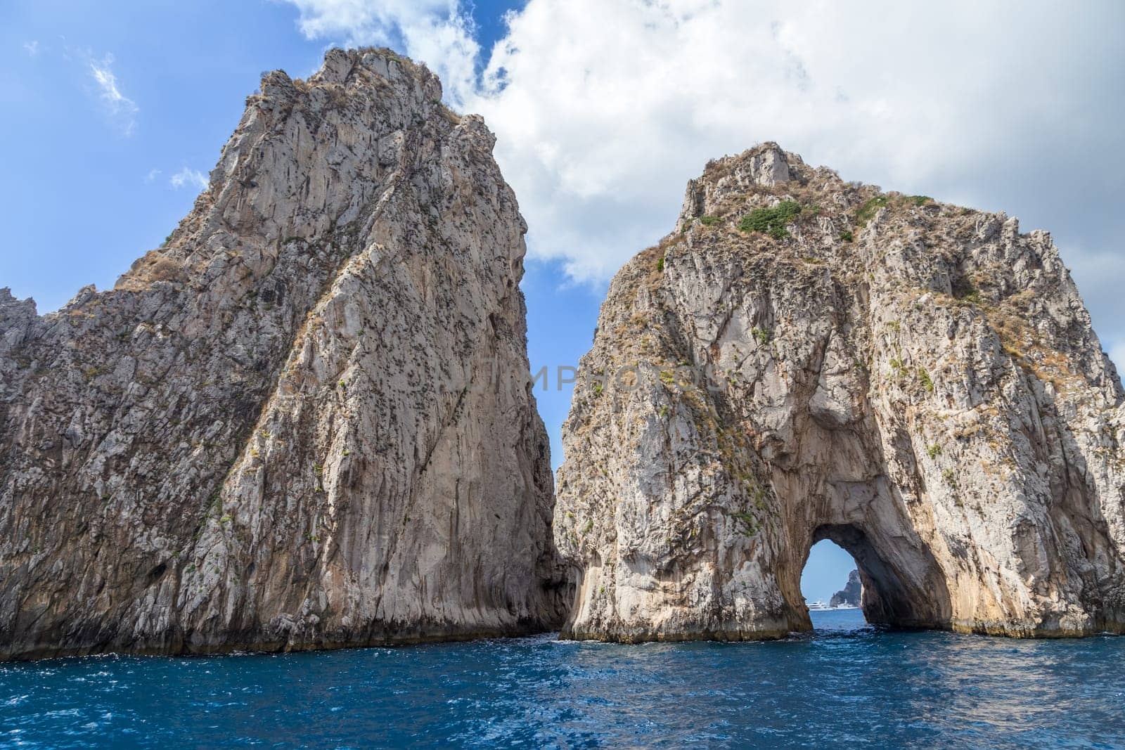 Capri island in a beautiful summer day in Italy
