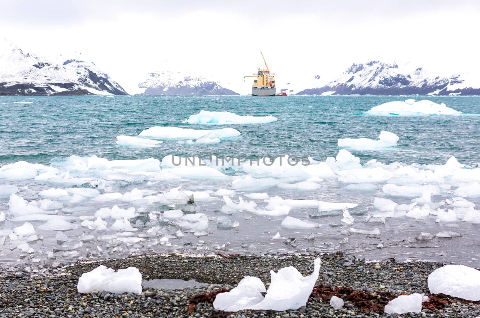 Beautiful landscape and scenery in Antarctica. Freezing