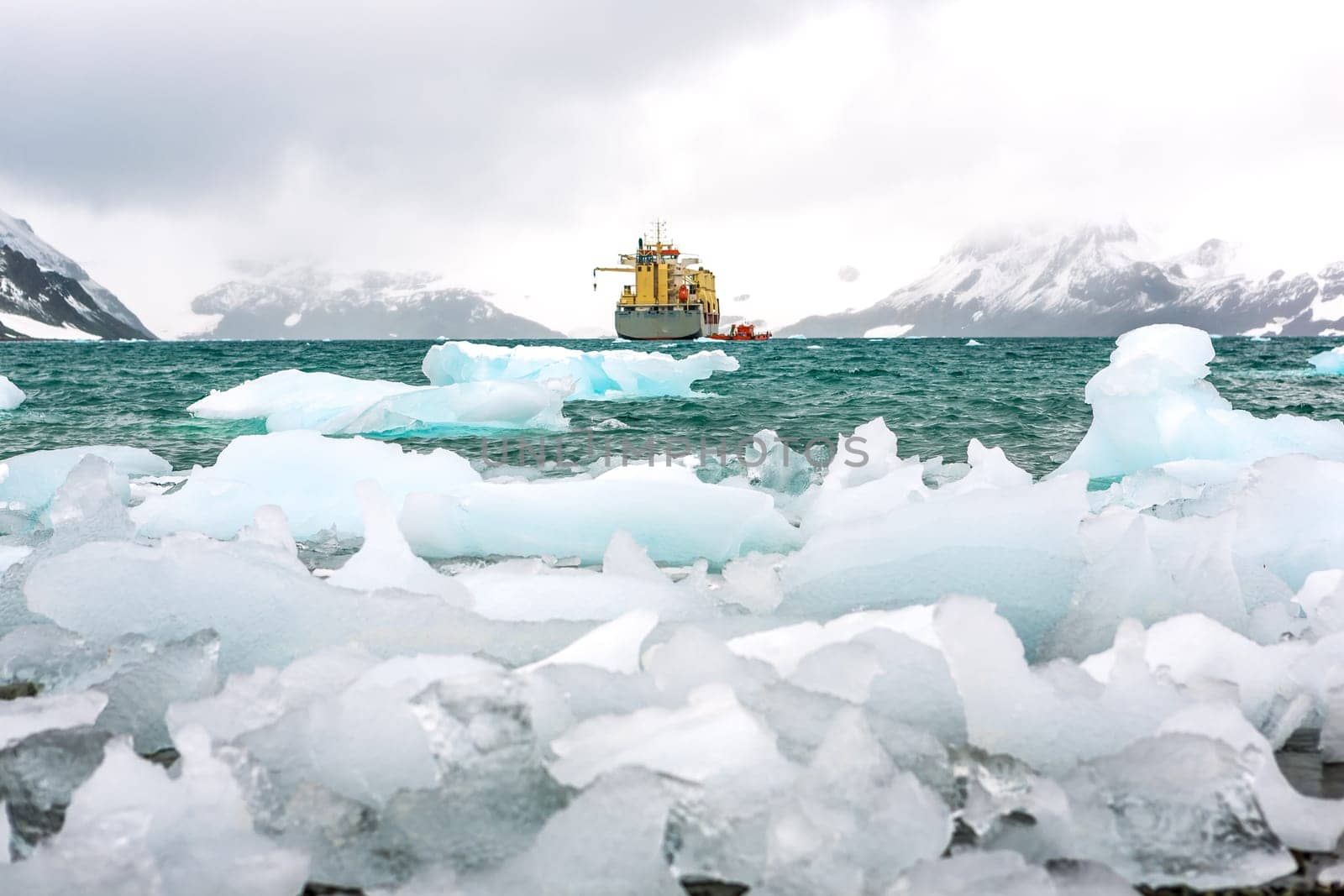 Beautiful landscape and scenery in Antarctica. Freezing