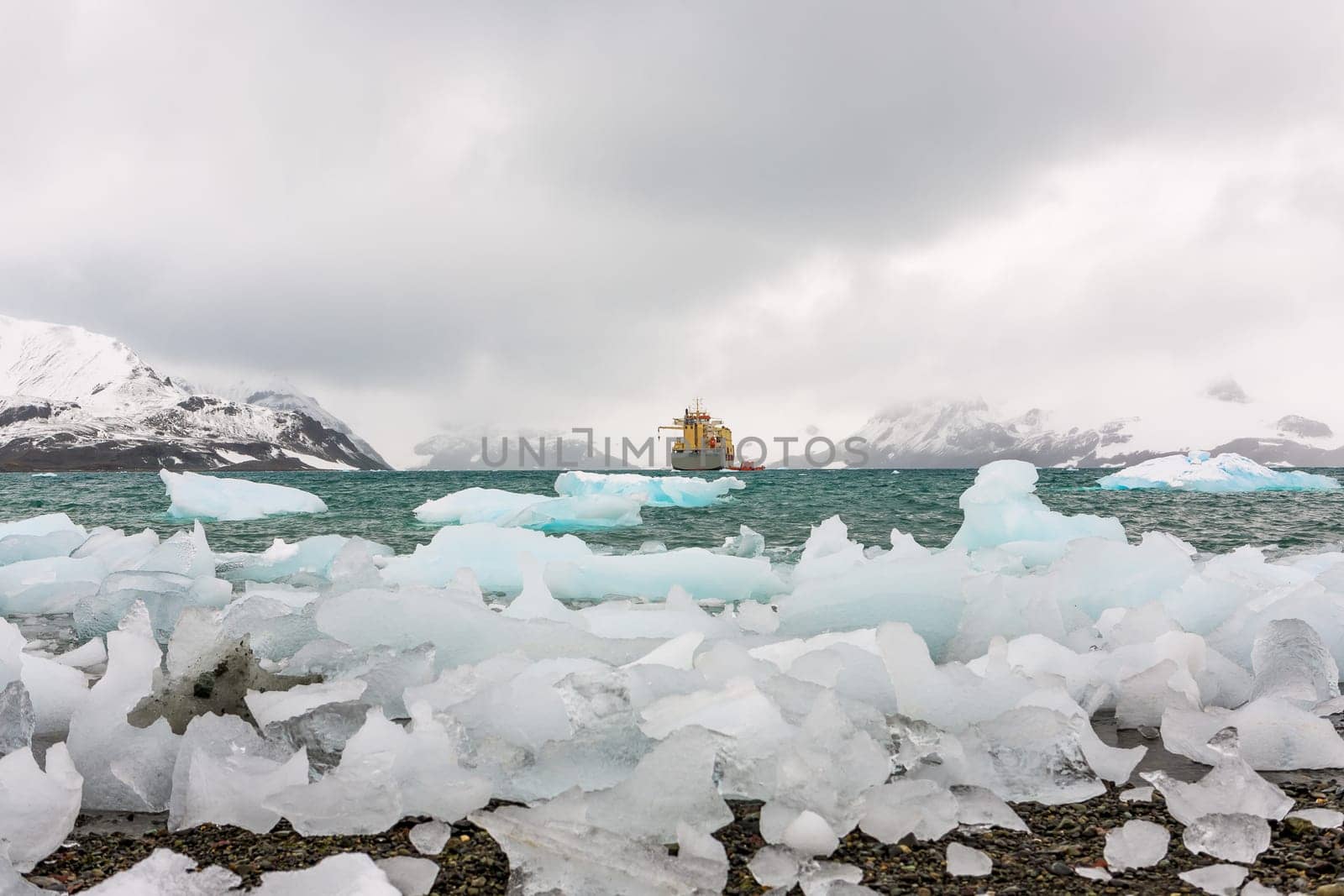 Beautiful landscape and scenery in Antarctica. Freezing