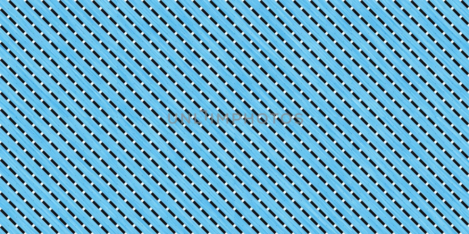 Seamless Blue Dark Wood Lattice Background. Diagonal Wooden Planks Fence Panel Texture. Decorative Outdoor Exterior Backdrop.