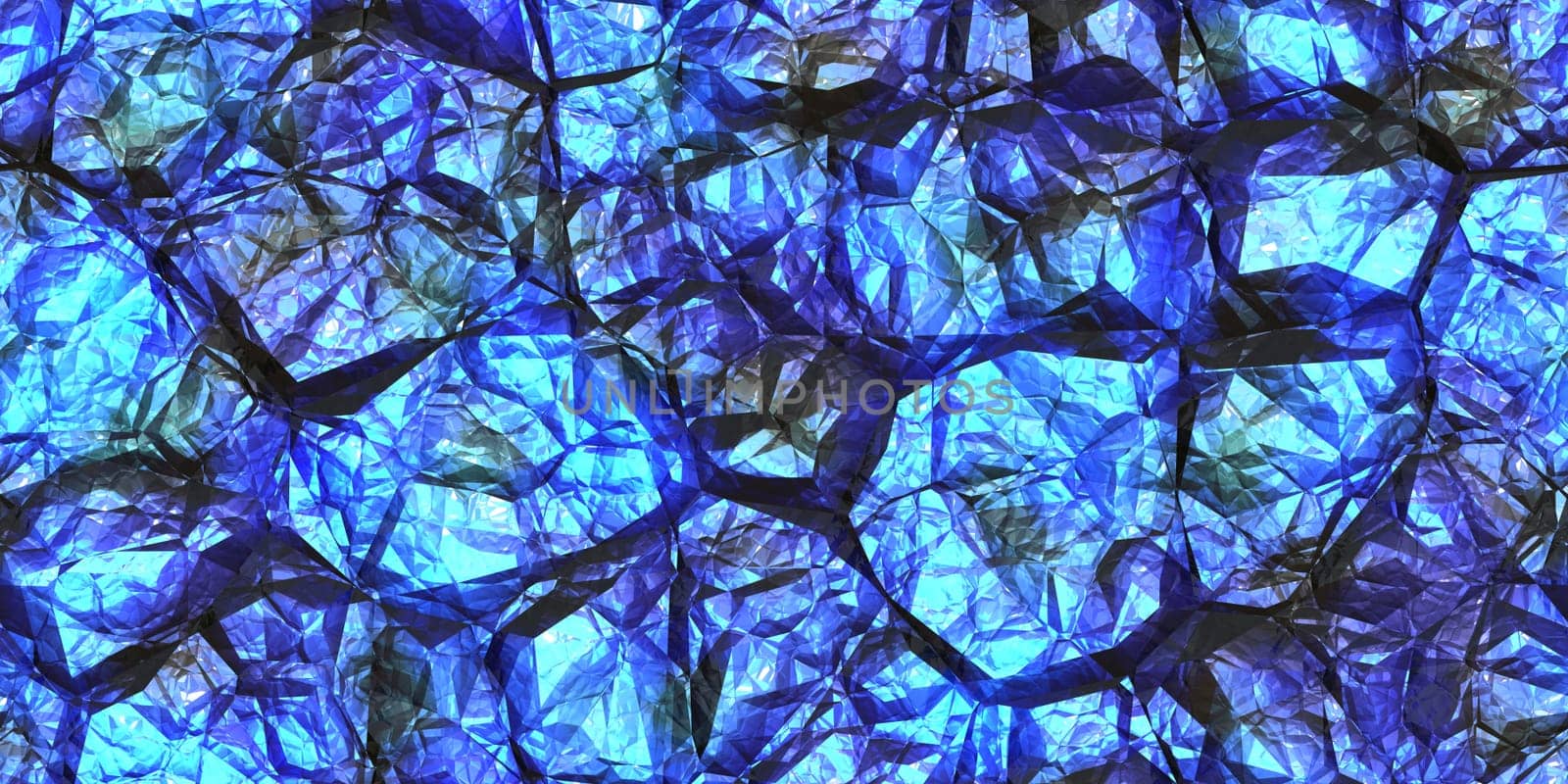 Blue gemstone seamless pattern. Shiny colors rock stone texture. Crystal gem wall background.
