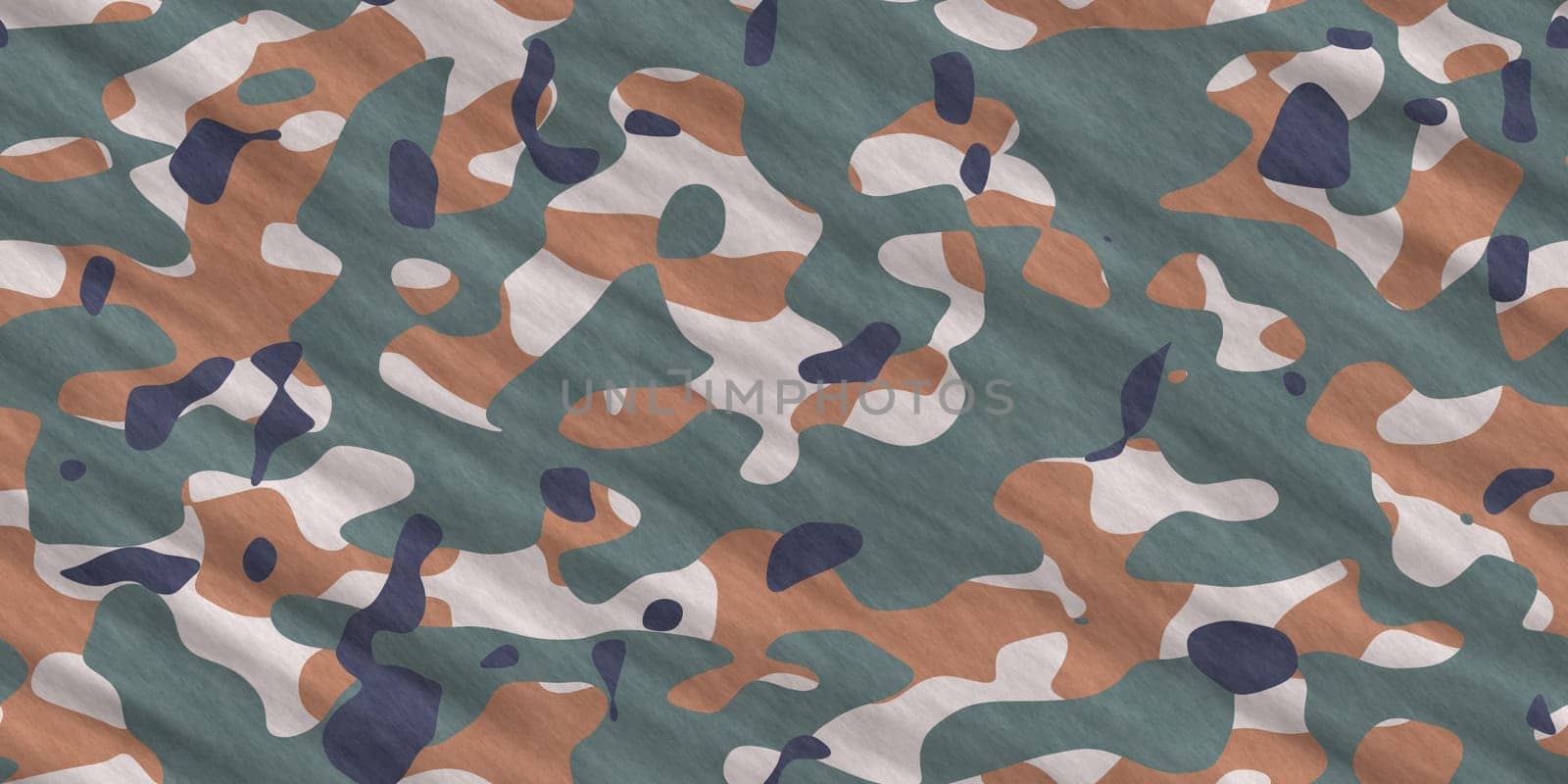 Army Camouflage Background. Military Camo Clothing Texture. Seamless Combat Uniform.