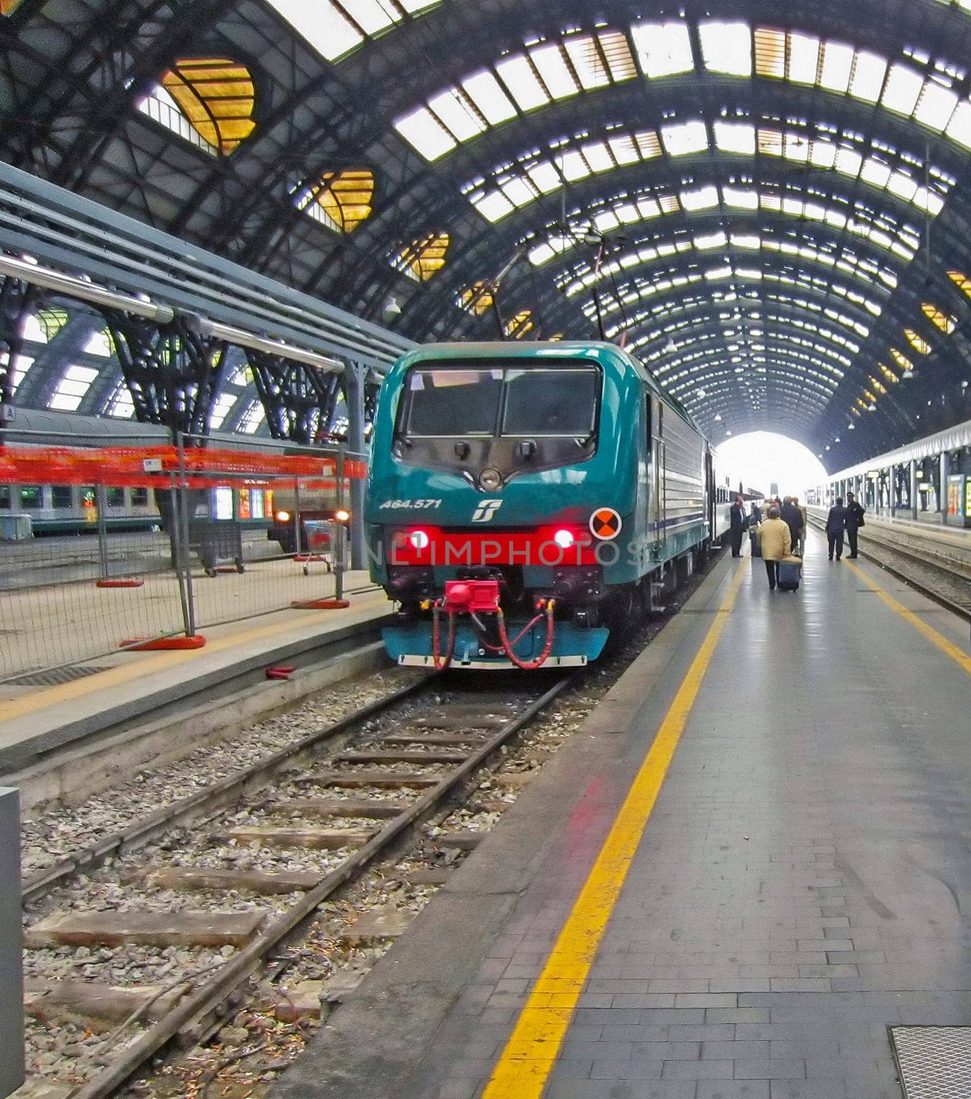 Railroad Station in Milano, Italy