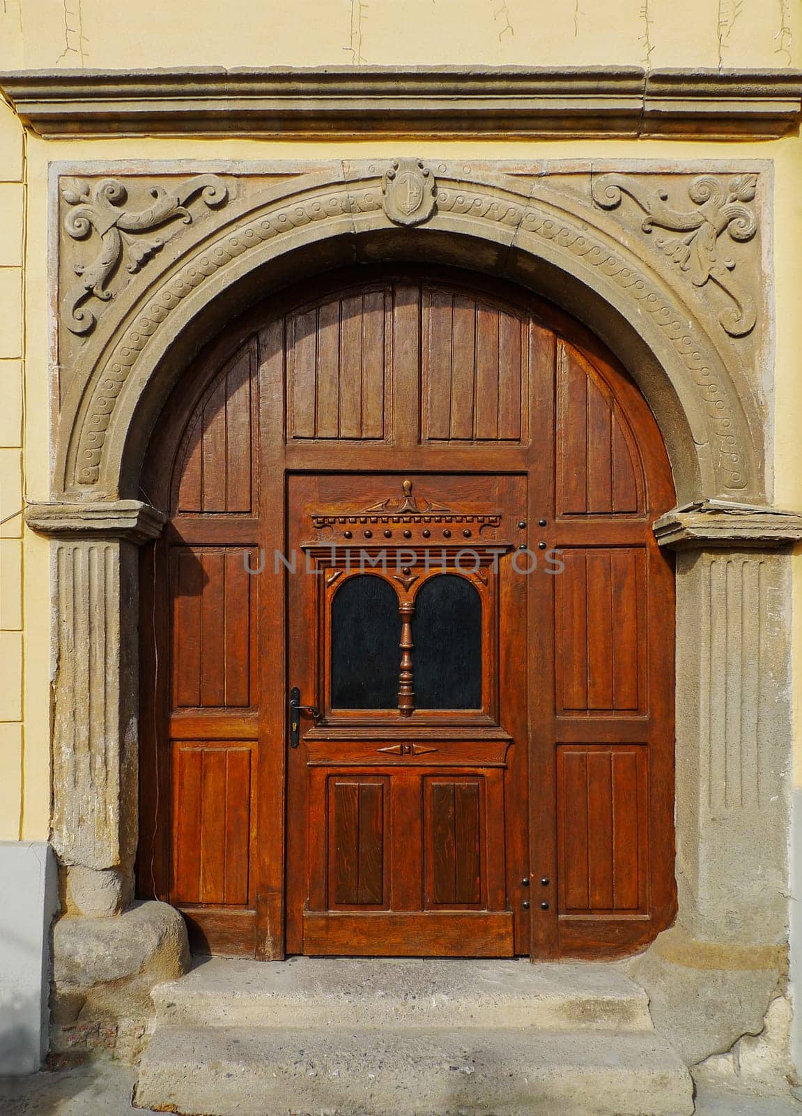 Old Vintage Door on House build in 1600 and located on Kosicka Street  in Levoca, Slovakia
