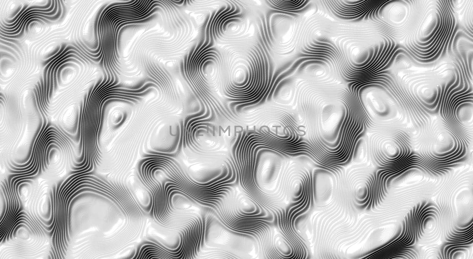 Silver ripple liquid plastic wave surfaces. Seamless fluid different paint colors background textures.