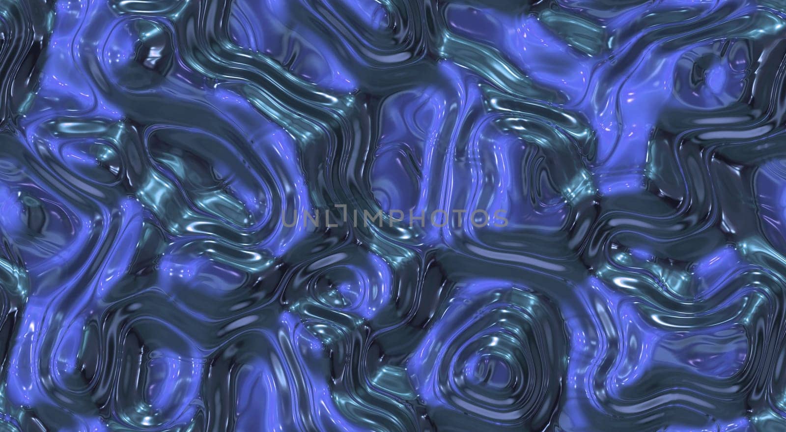 Dark blue ripple liquid plastic wave surfaces. Seamless fluid different paint colors background textures.