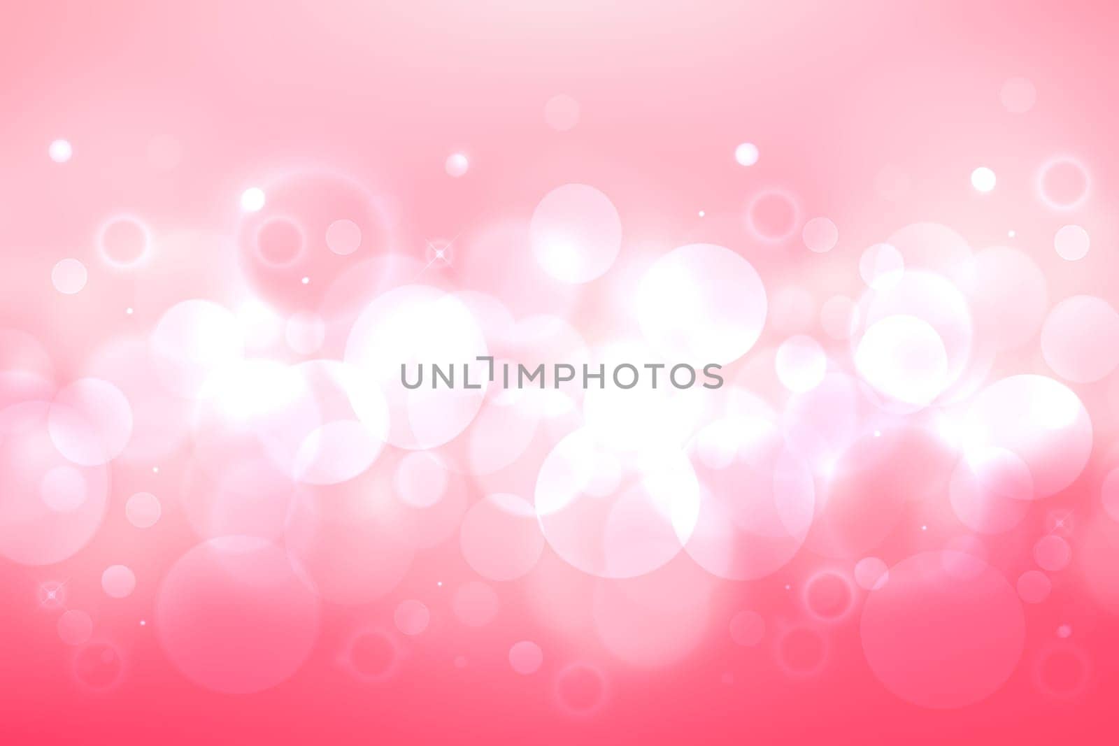 A festive abstract orange pink gradient background texture with glitter defocused sparkle bokeh circles and stars. Card concept for Happy New Year, party invitation, valentine or other holidays.