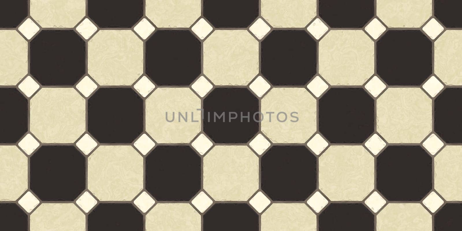 Strong Brown Beige Seamless Classic Floor Tile Texture. Simple Kitchen, Toilet or Bathroom Mosaic Tiles Background. 3D rendering. 3D illustration.