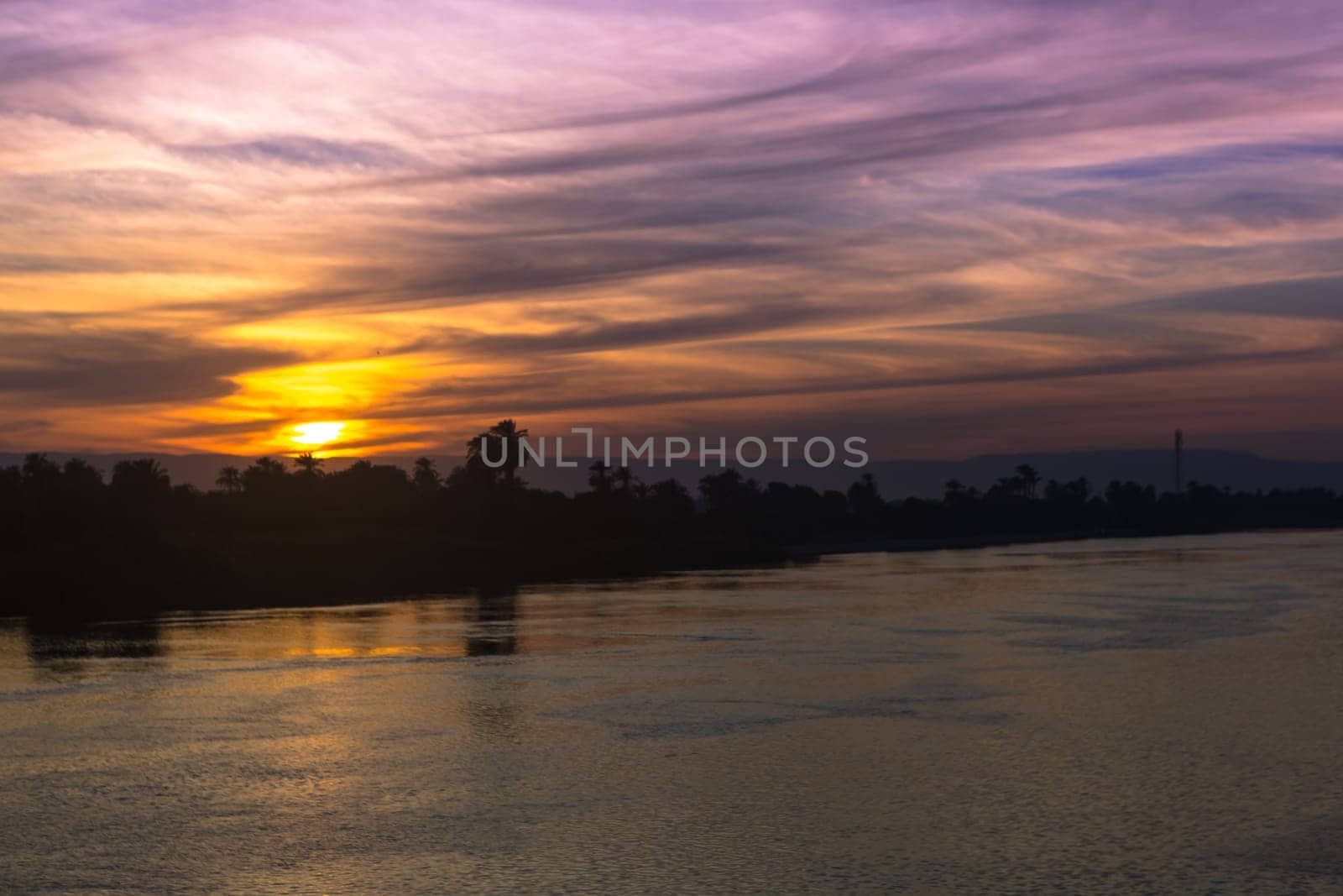 River Nile in Egypt. Luxor, Africa.