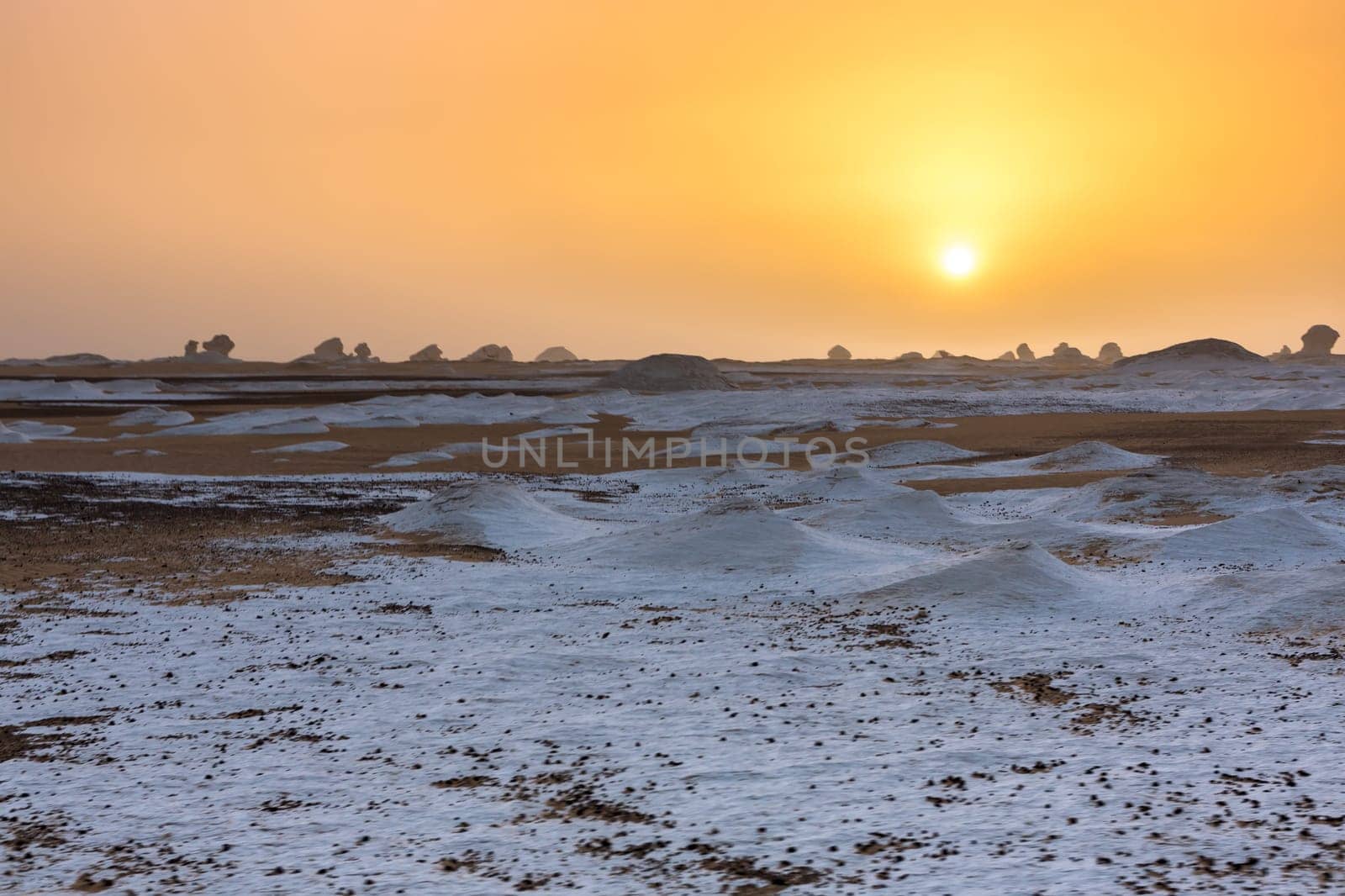 The White Desert at Farafra in the Sahara of Egypt. Africa.