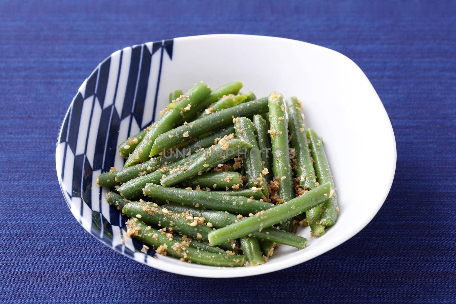 Japanese food, green beans with sesame, ingen mame gomaae
