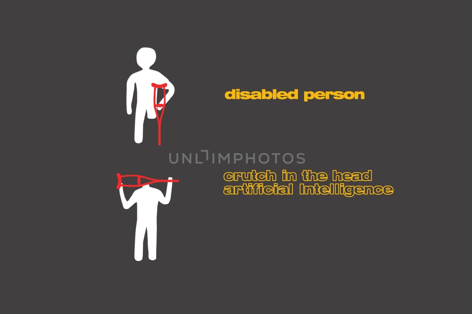 artificial intelligence is a prosthesis of the head, people are turned into a disabled person