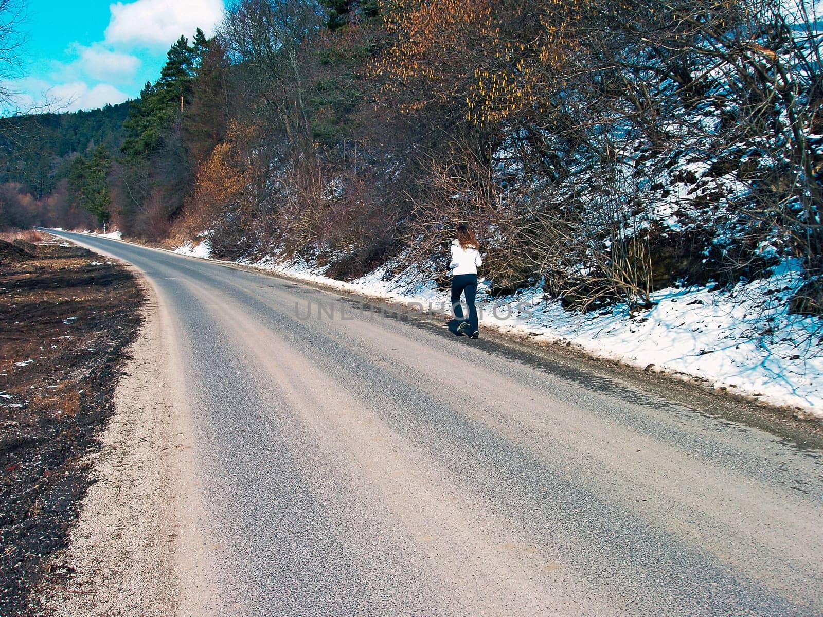 Jogging  on the Country Road