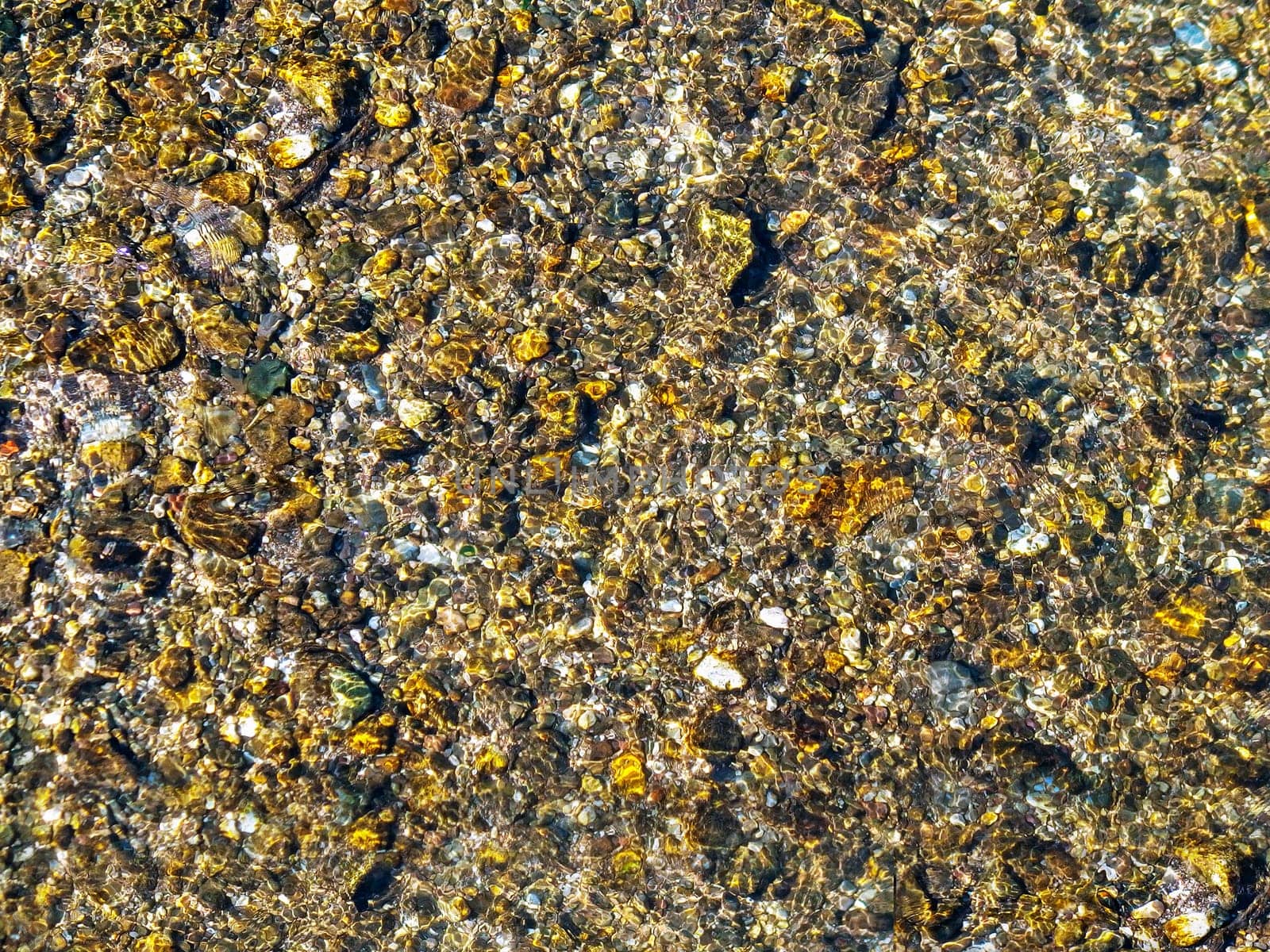 River floor with clear water