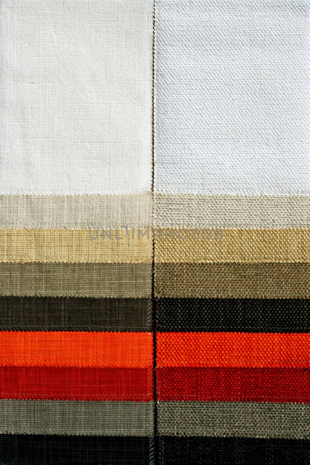 Decorative and fashion textile linen chart .