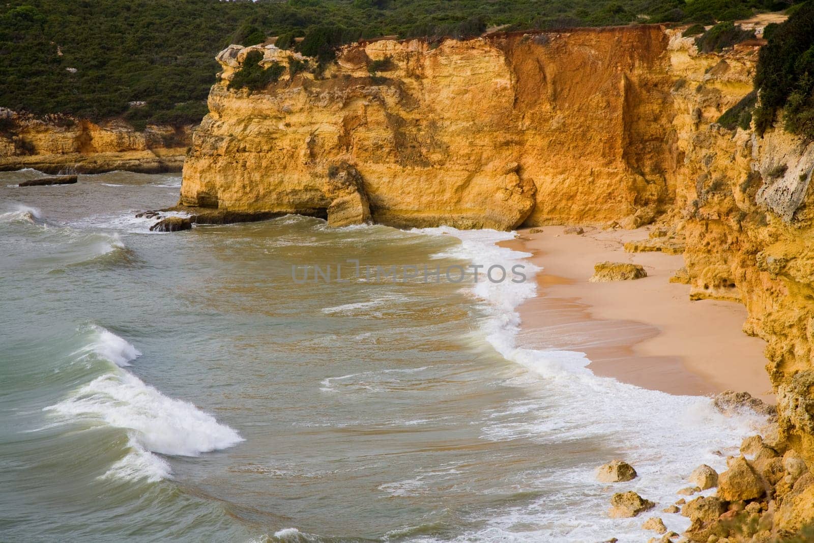 small beach in algarve, the south of portugal