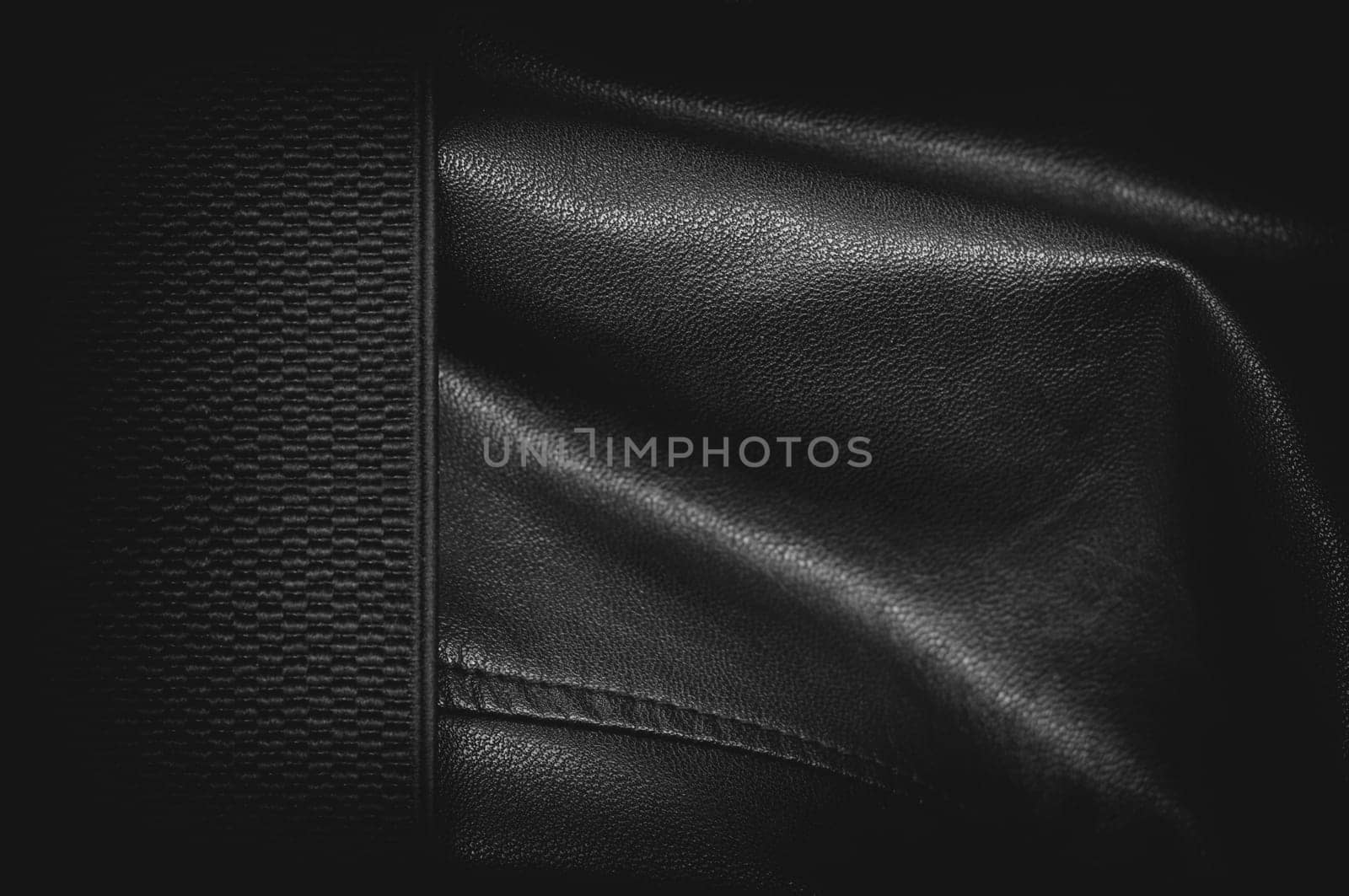 black leather background or texture