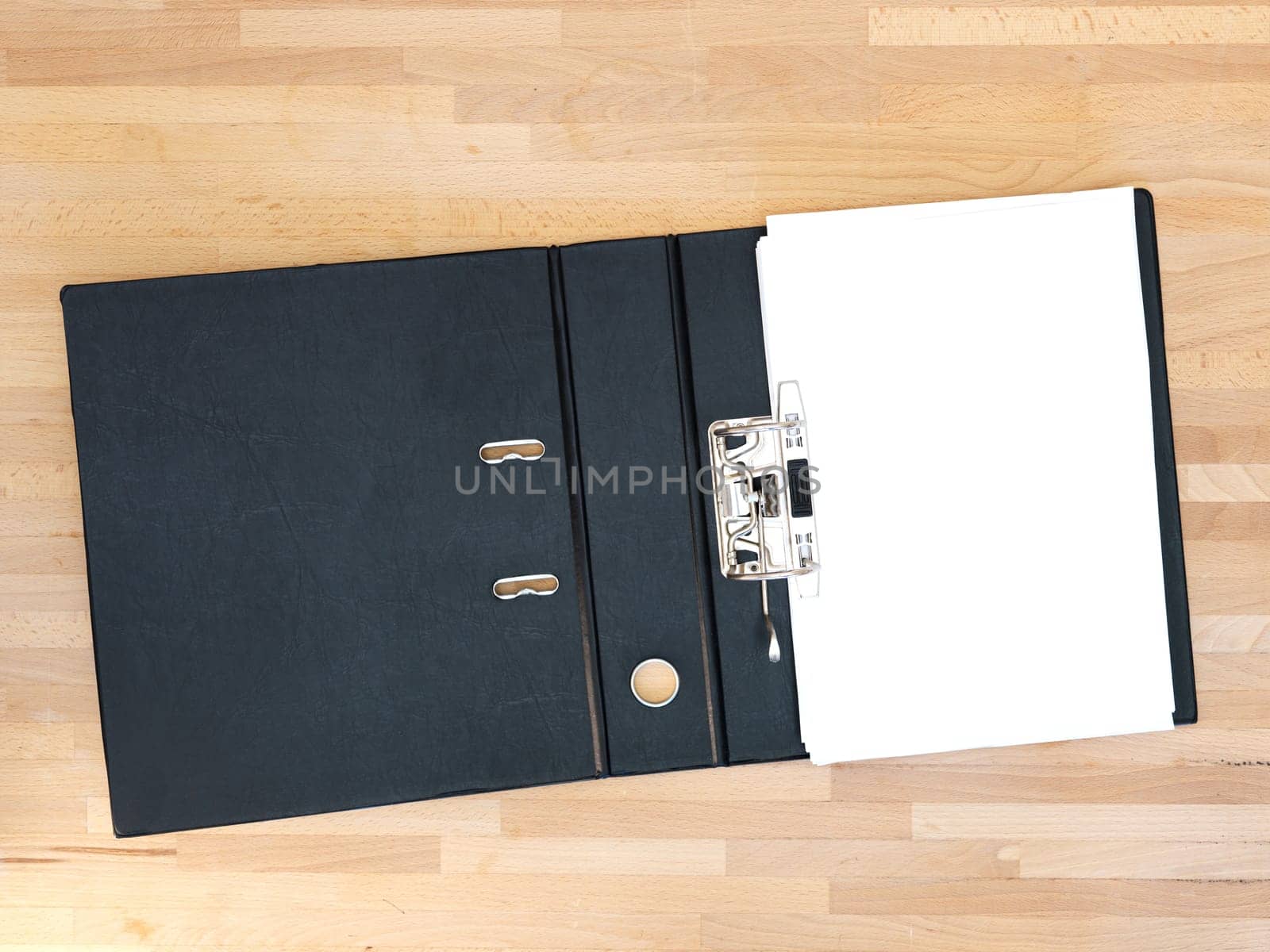 A close up shot of an A4 ring binder