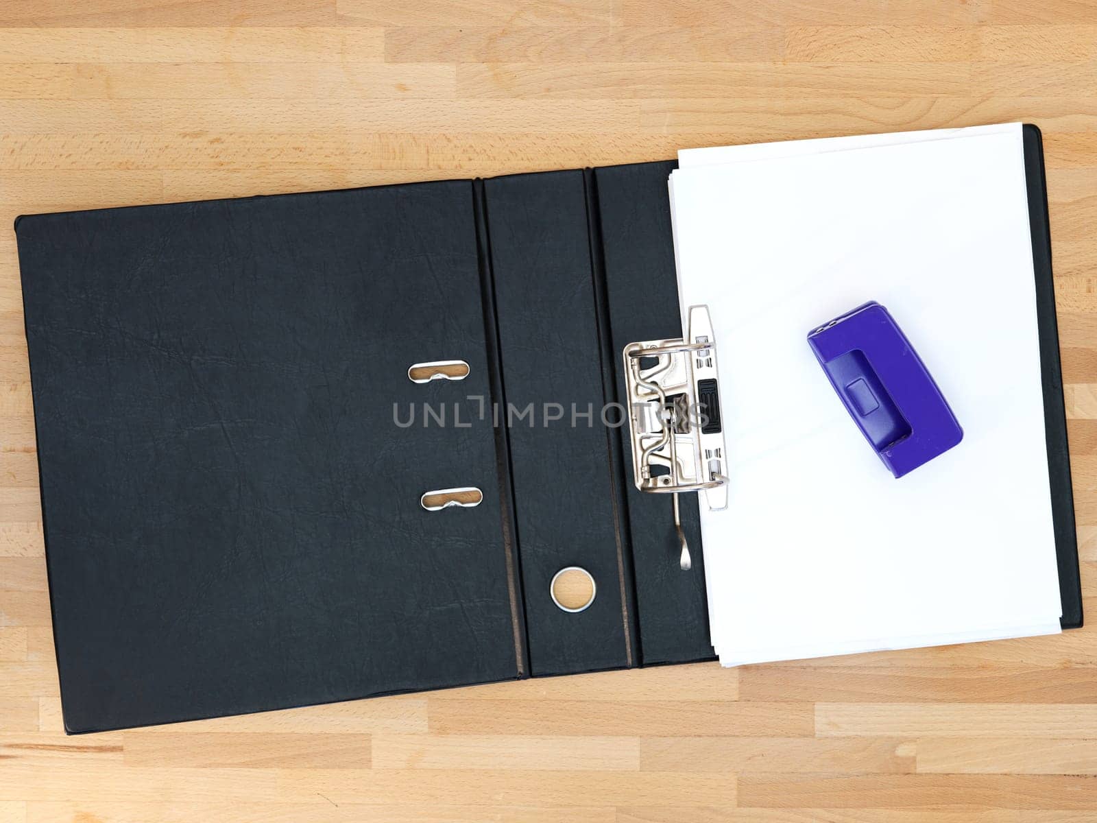 A close up shot of an A4 ring binder