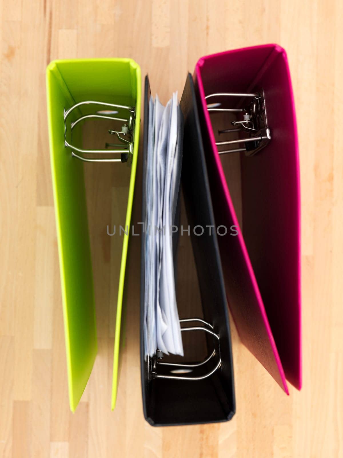 A close up shot of an A4 ring binder