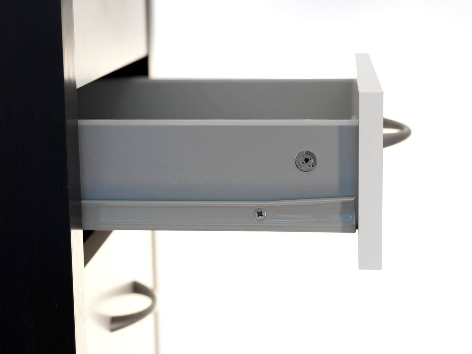 A close up shot of a set of office drawers
