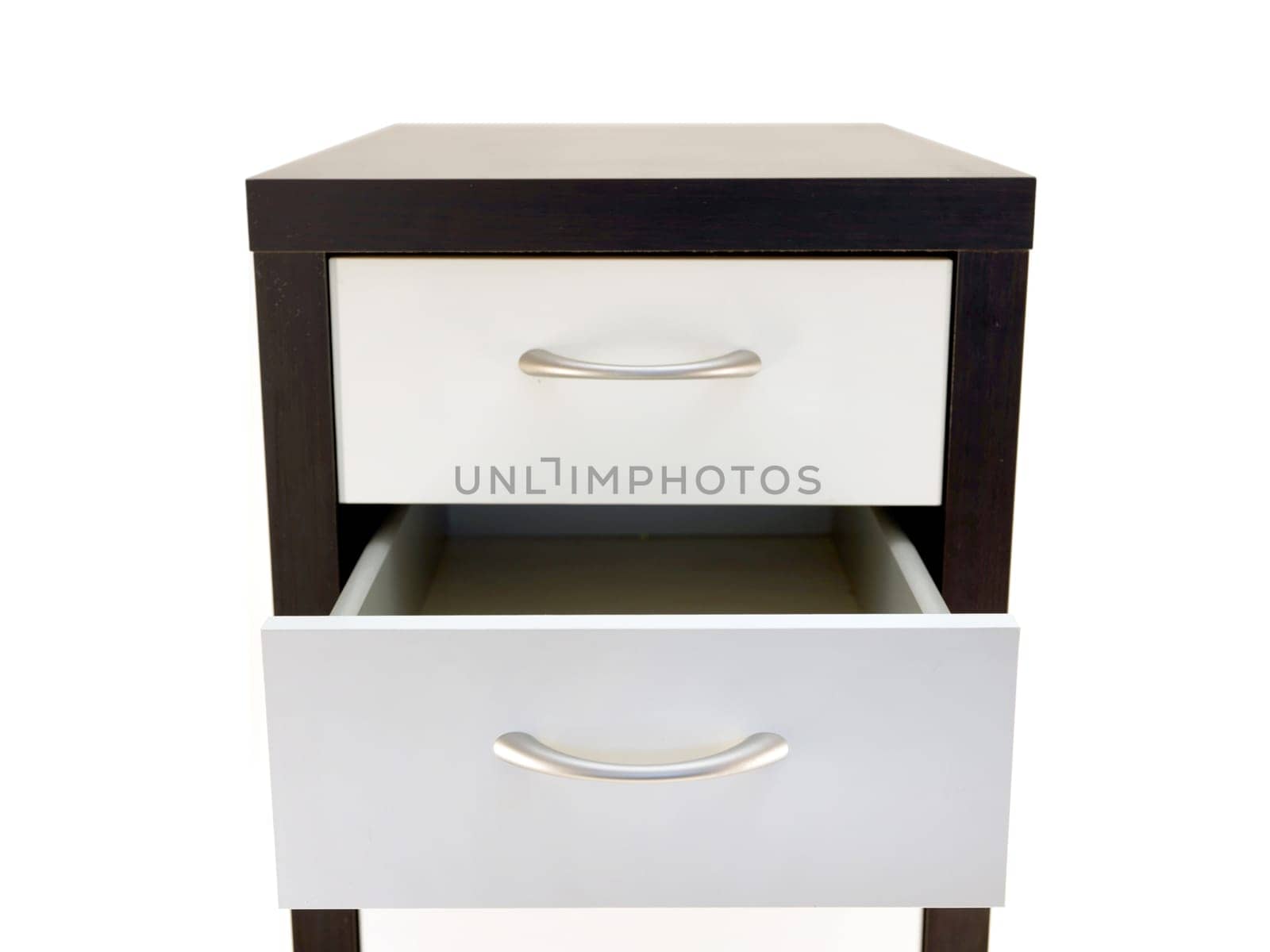 A close up shot of a set of office drawers