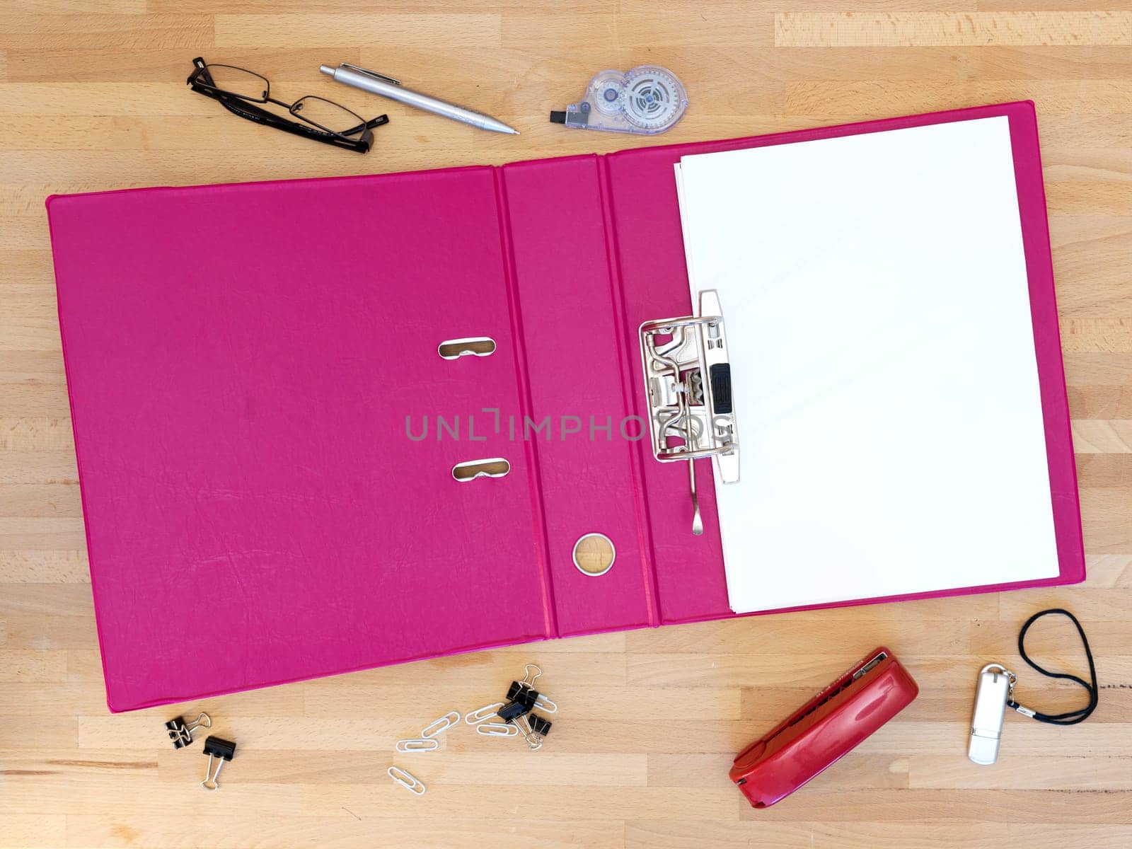 A close up shot of an A4 ring binder