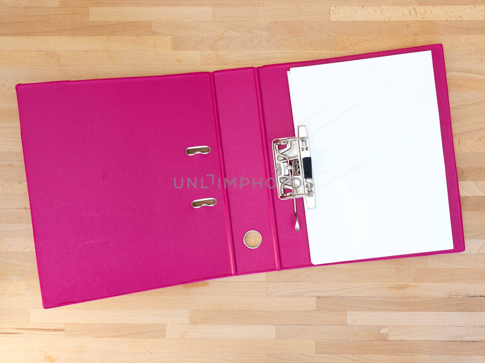 A close up shot of an A4 ring binder