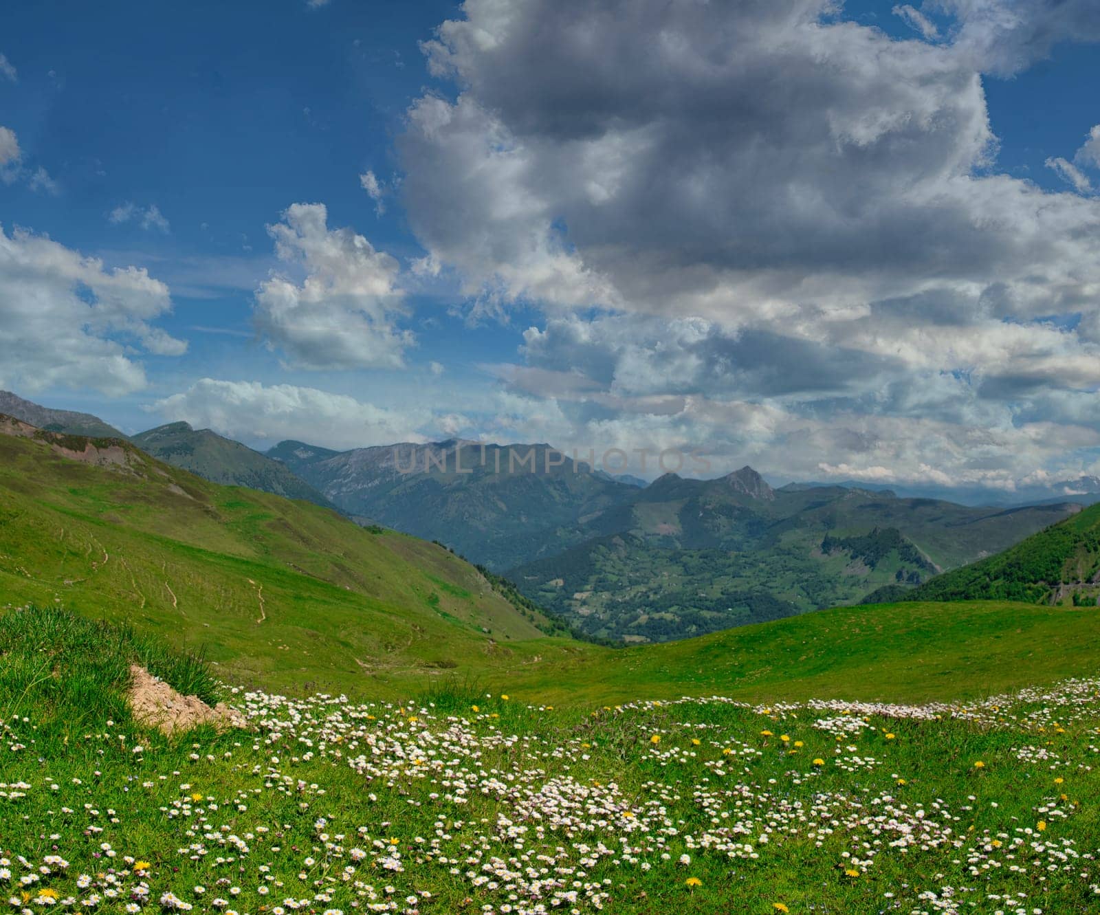 view of Col Aubisque in the French Pyrenees