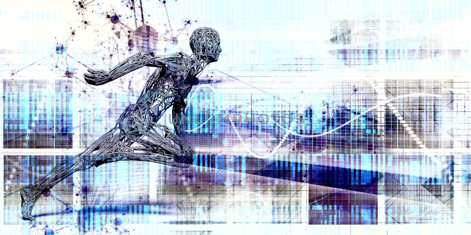 Digital Anatomy with Technology Theme Concept as Art