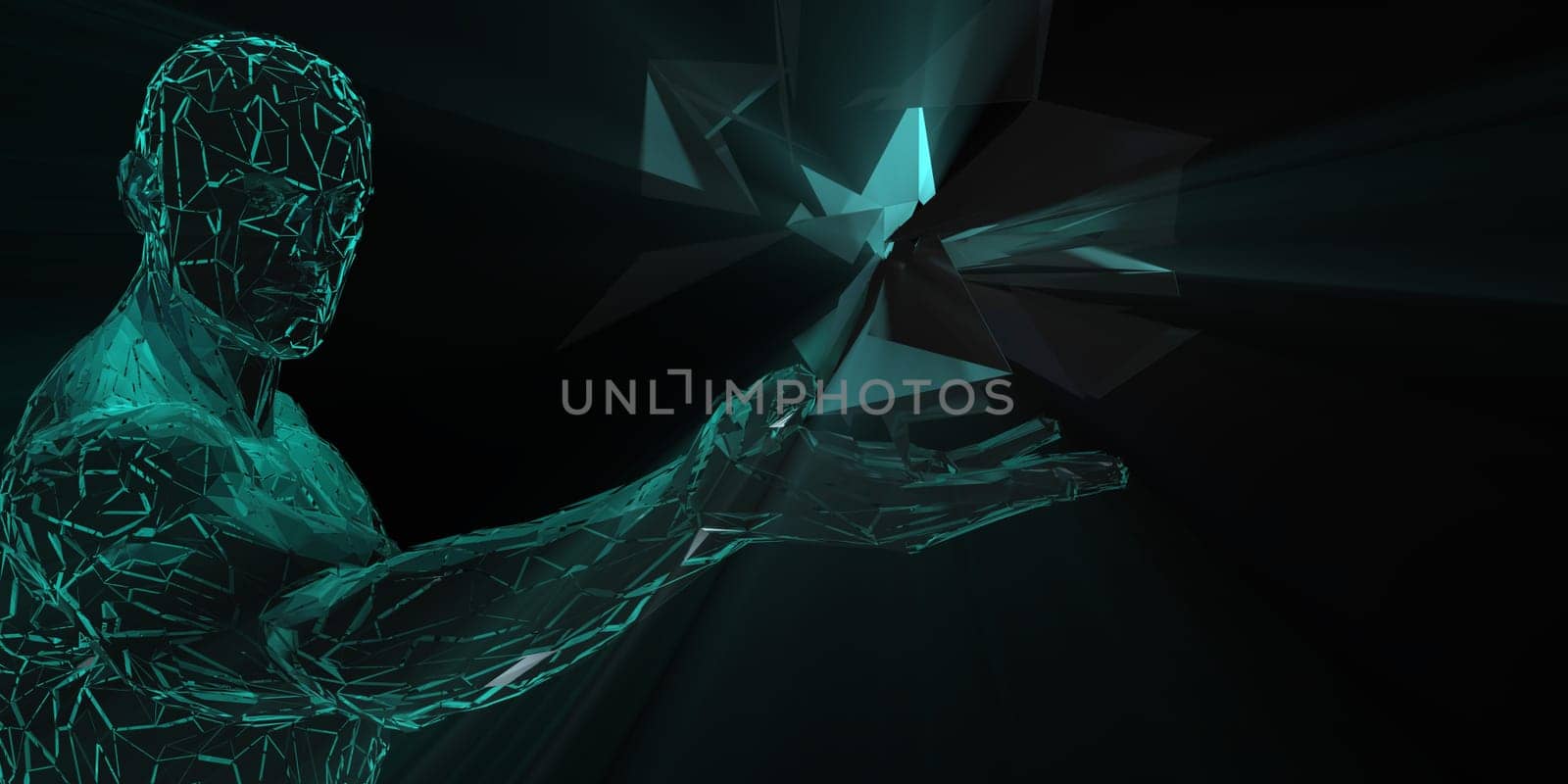 Technology Network as a Futuristic Abstract Background Concept