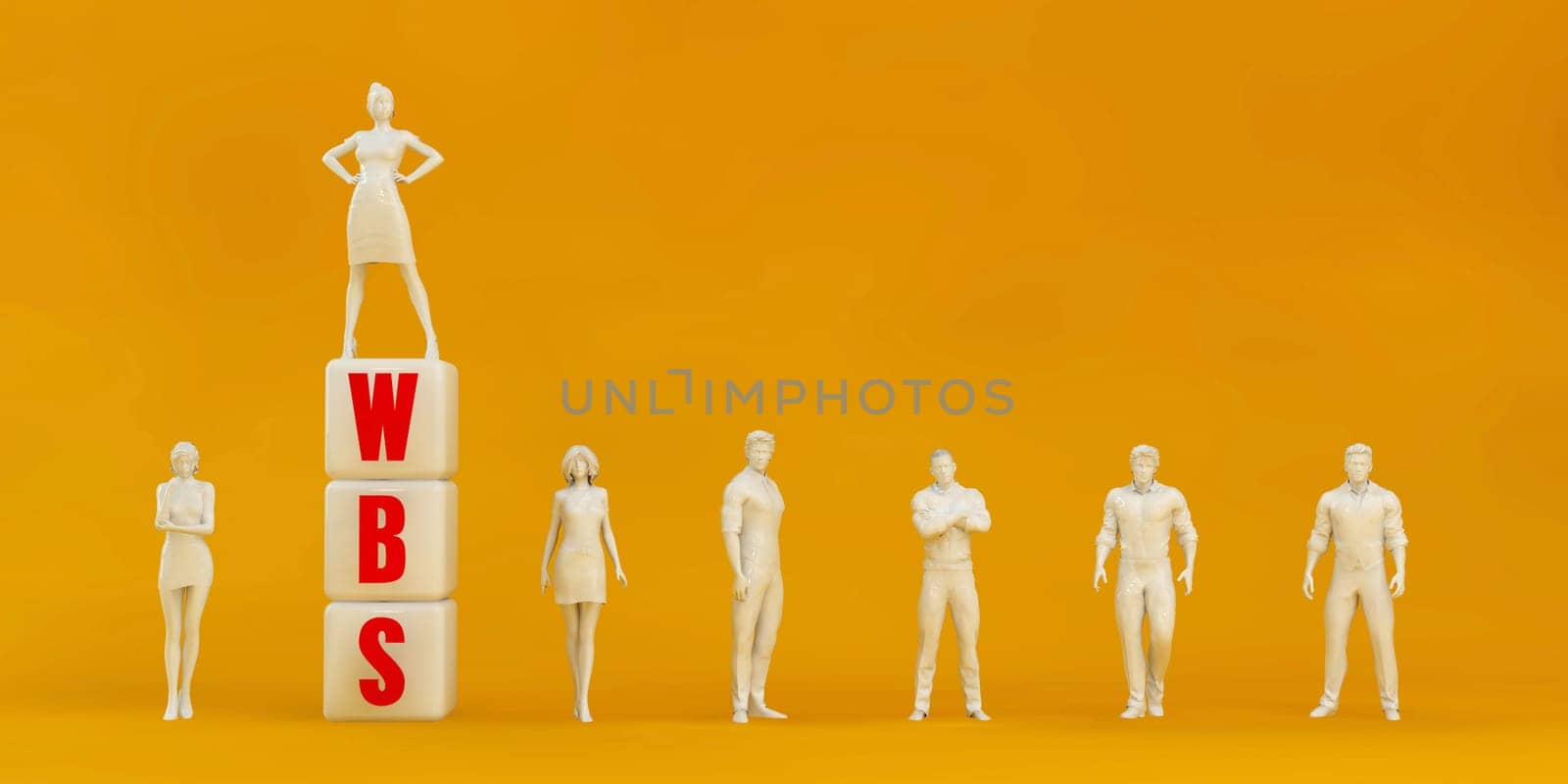 WBS Work Breakdown Structure Presentation Background in Orange and Red