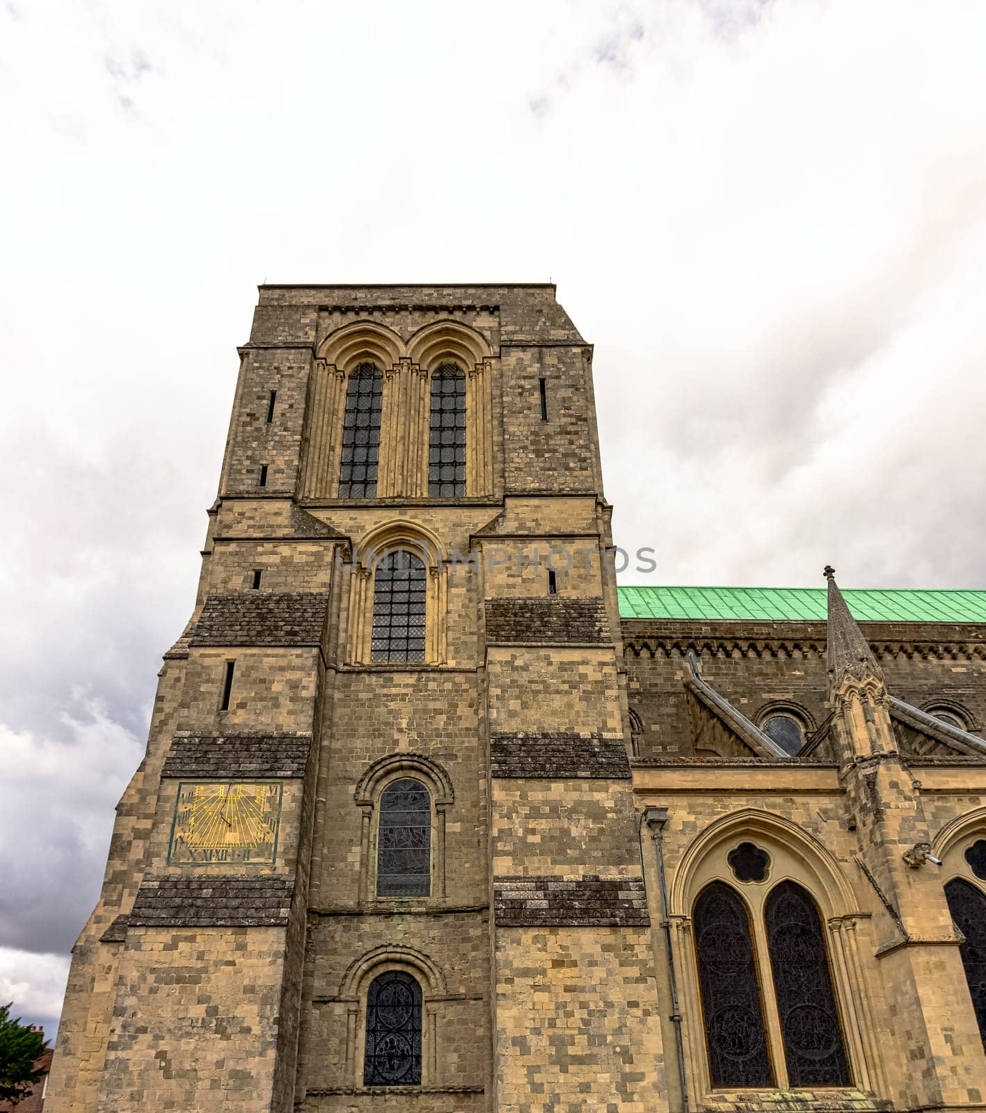 Chichester Cathedral, formally known as the Cathedral Church of the Holy Trinity in Chichester, West Sussex, United Kingdom on 14 July 2019