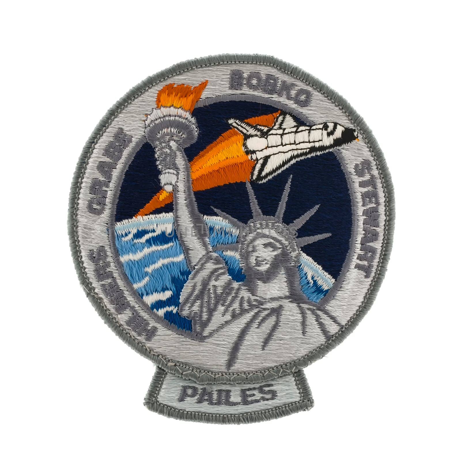 SWINDON, UK - FEBRUARY 23, 2014: Mission Badge from the STS-51J Space Shutle