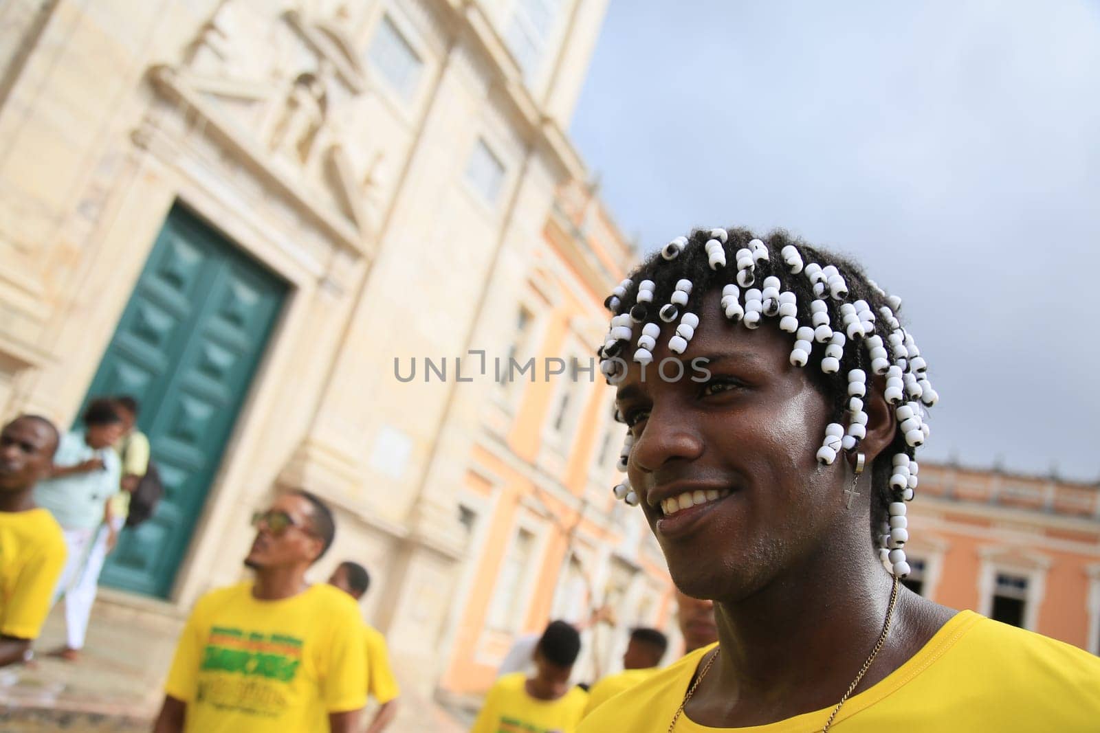salvador, bahia / brazil - november 20, 2019: Black man with braids in hair is seen during festivities in honor of Black Awareness Day..