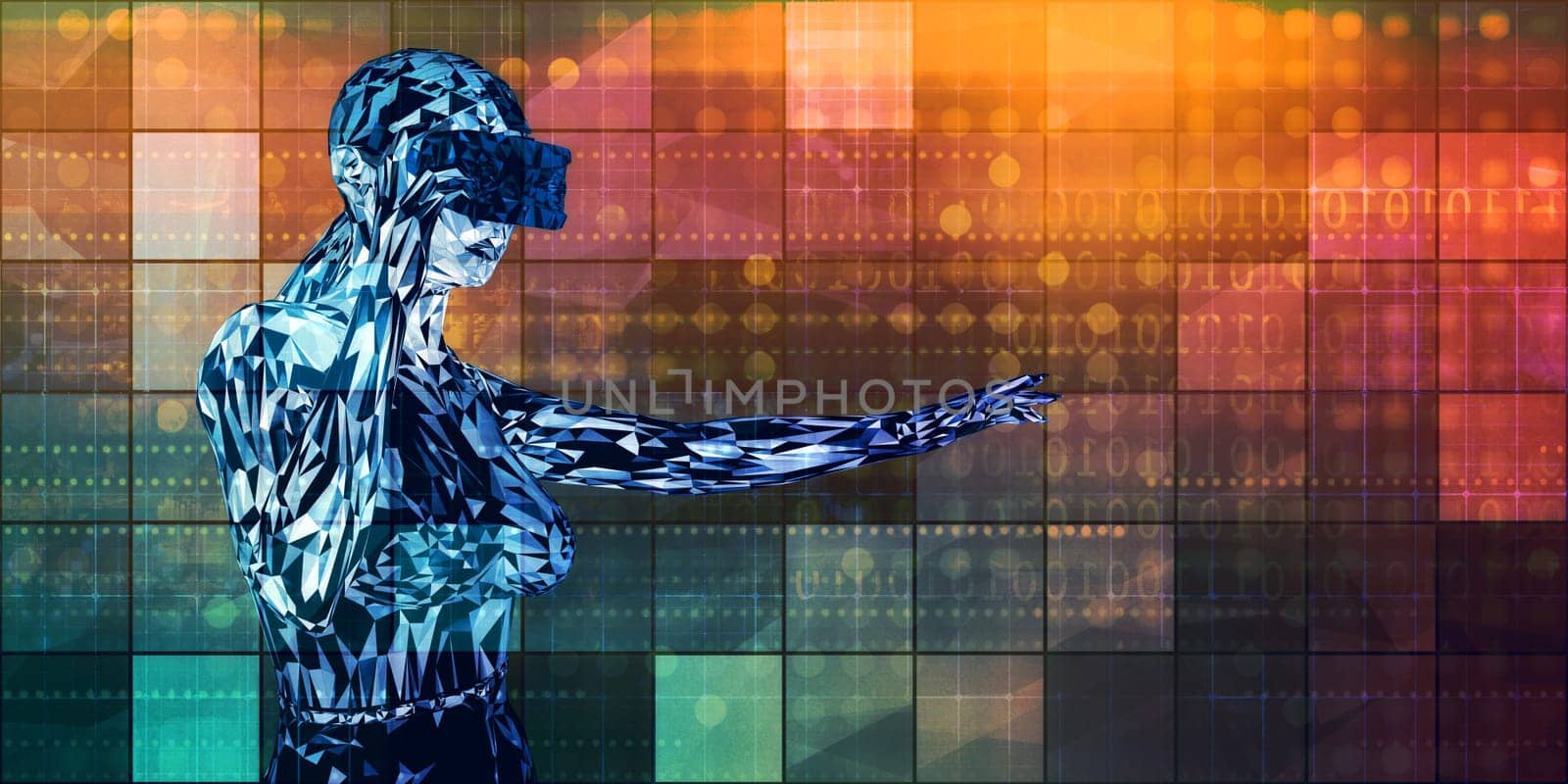 Latest Technology Trends in VR MR XR Concept Background