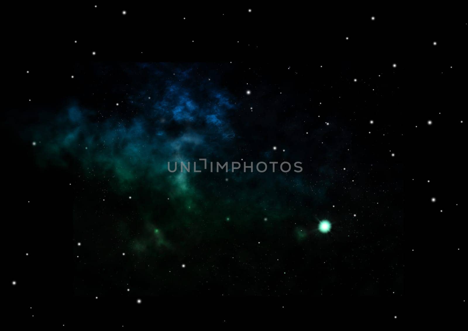 Star field and distant cold space nebula. "Elements of this image furnished by NASA""."