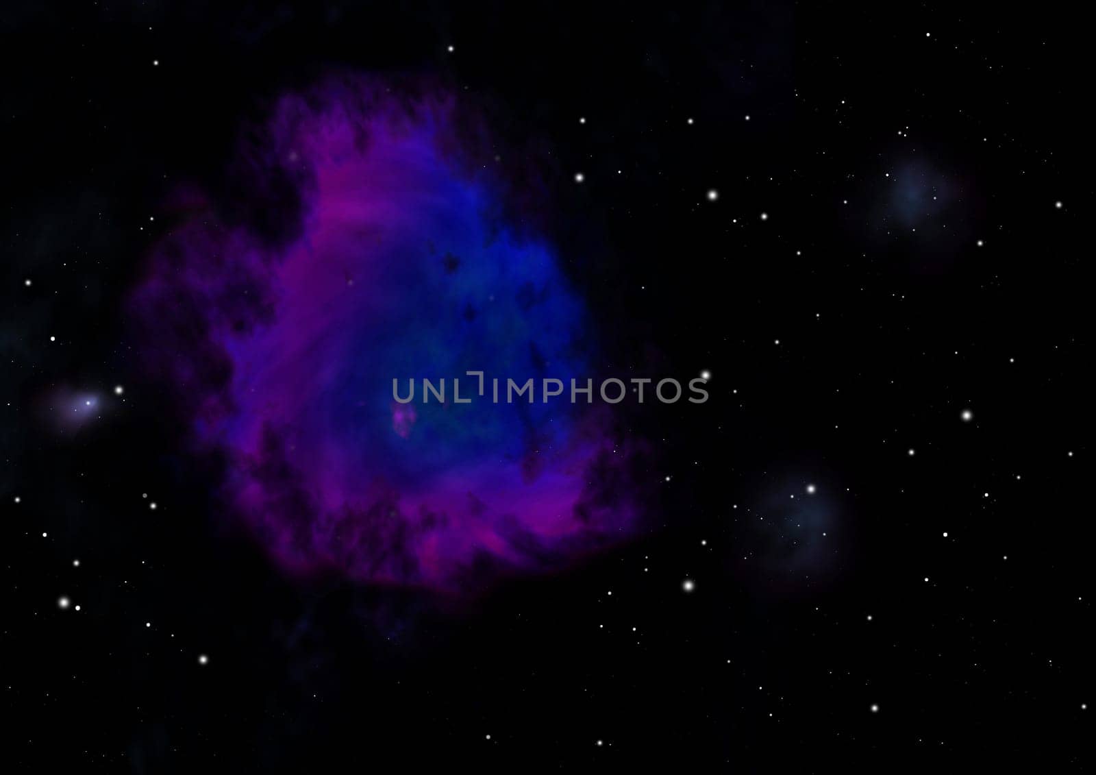 Far being shone nebula and star field against space. "Elements of this image furnished by NASA""."