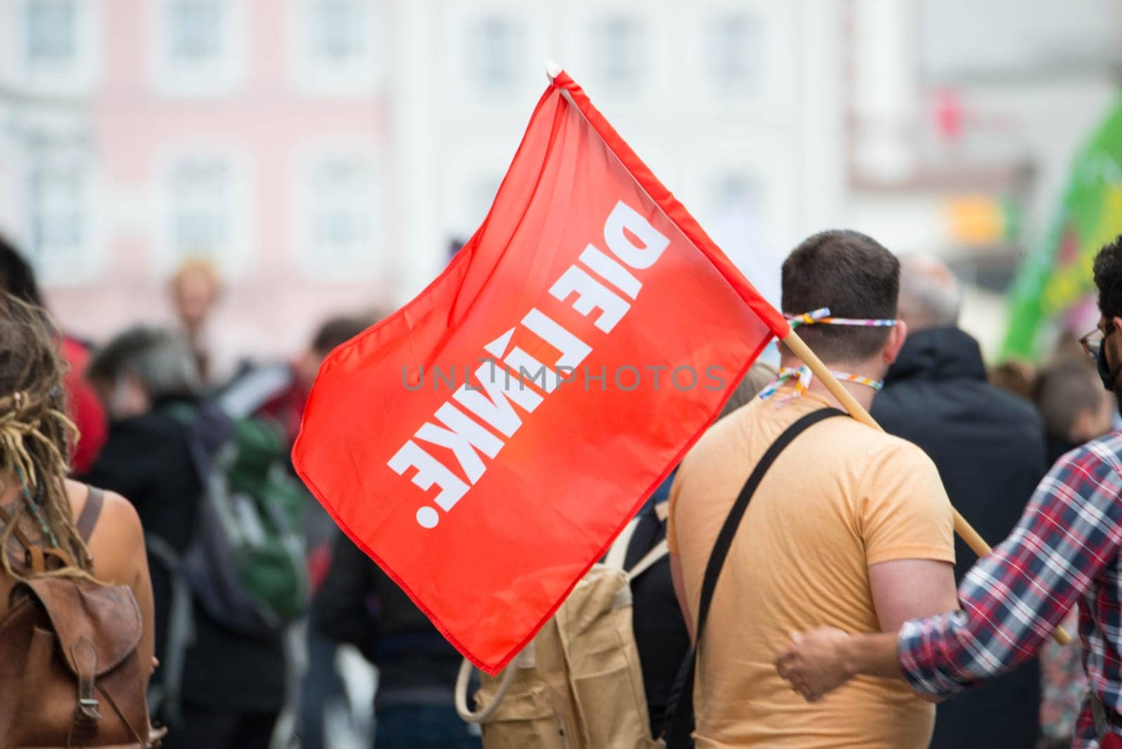 Protests in Trier on the 08.06.2020, Germany, rhineland palatinate, Antifa, demonstration against racism, protest George Floyd, people wearing masks, covid-19