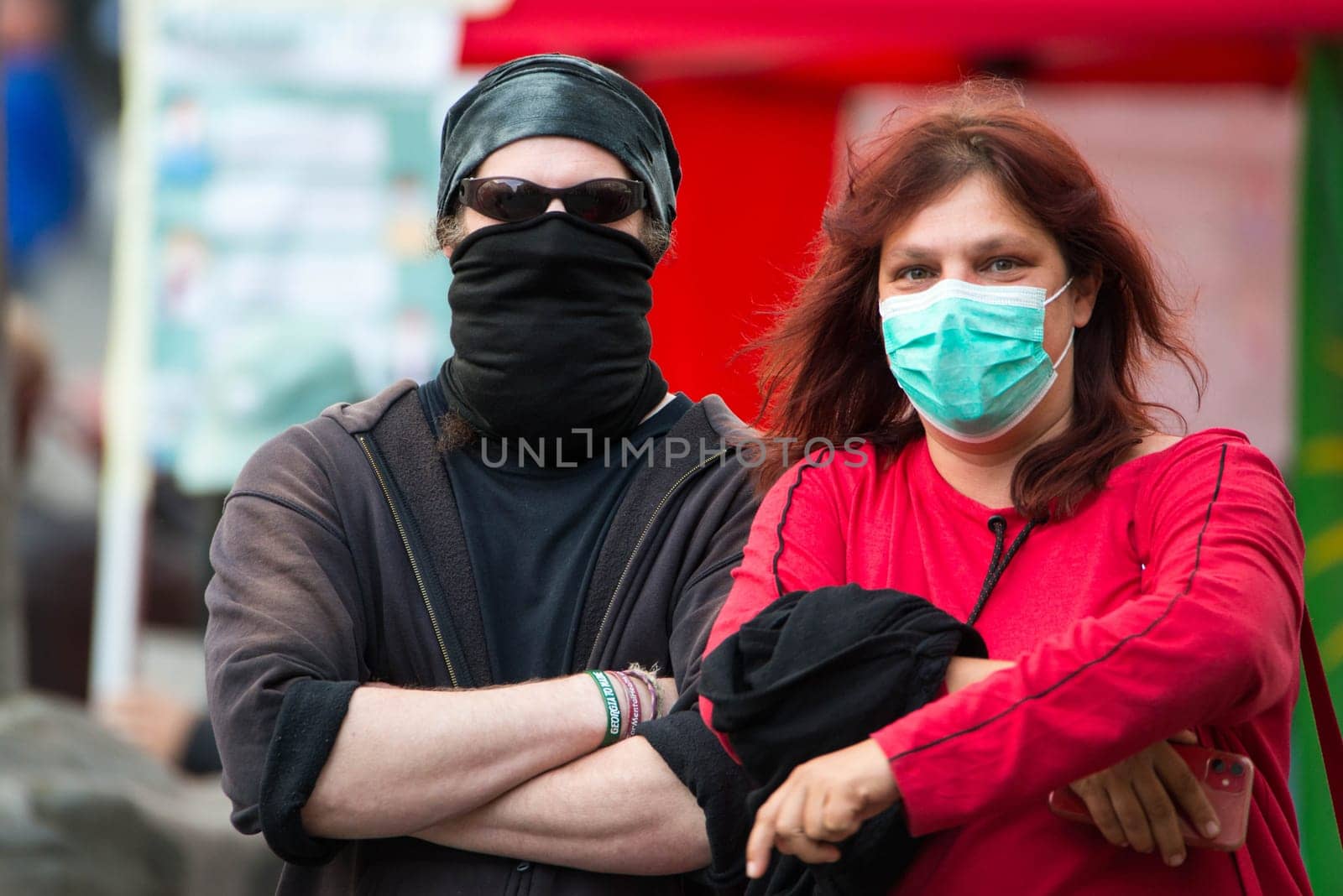 Protests in Trier on the 08.06.2020, Germany, rhineland palatinate, Antifa, demonstration against racism, protest George Floyd, people wearing masks, covid-19