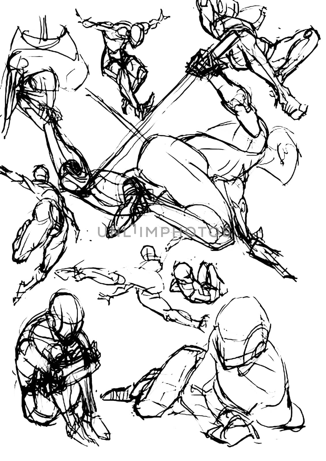 Tutorial of drawing a female body. Drawing the human body, step by step lessons.