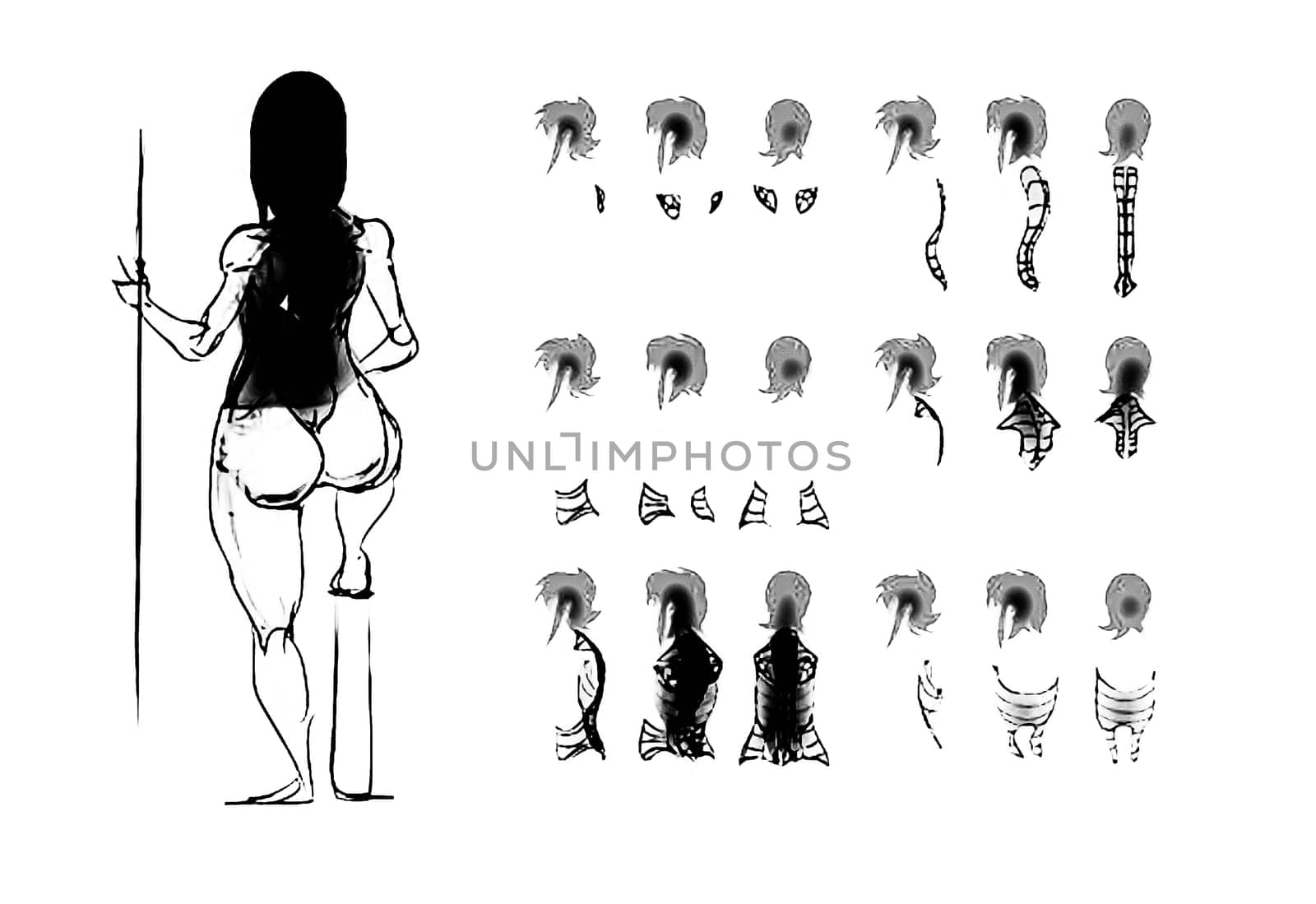 Tutorial of drawing a female body. Drawing the human body, step by step lessons.