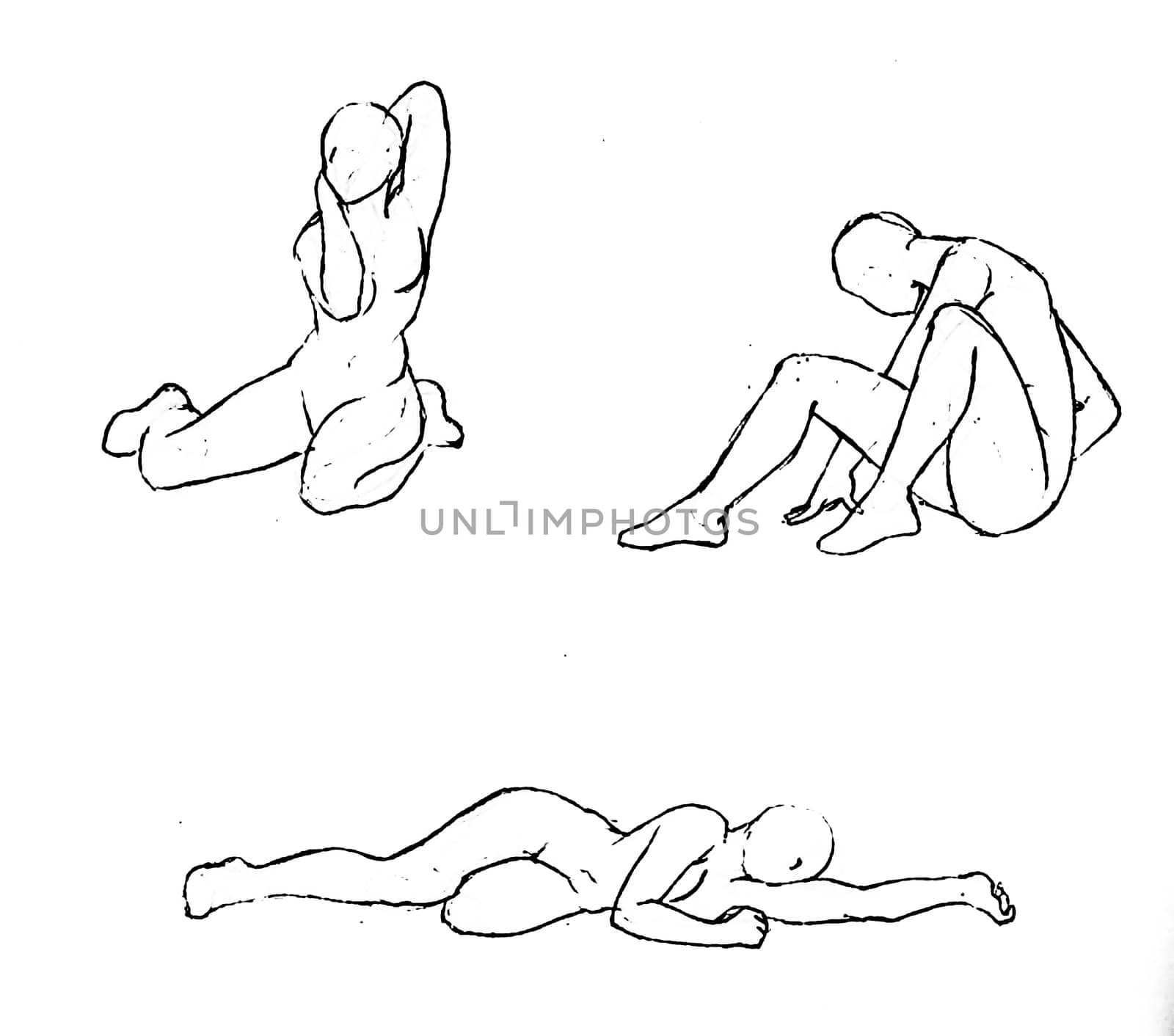 Tutorial of drawing a female body. Drawing the human body, step by step lessons.